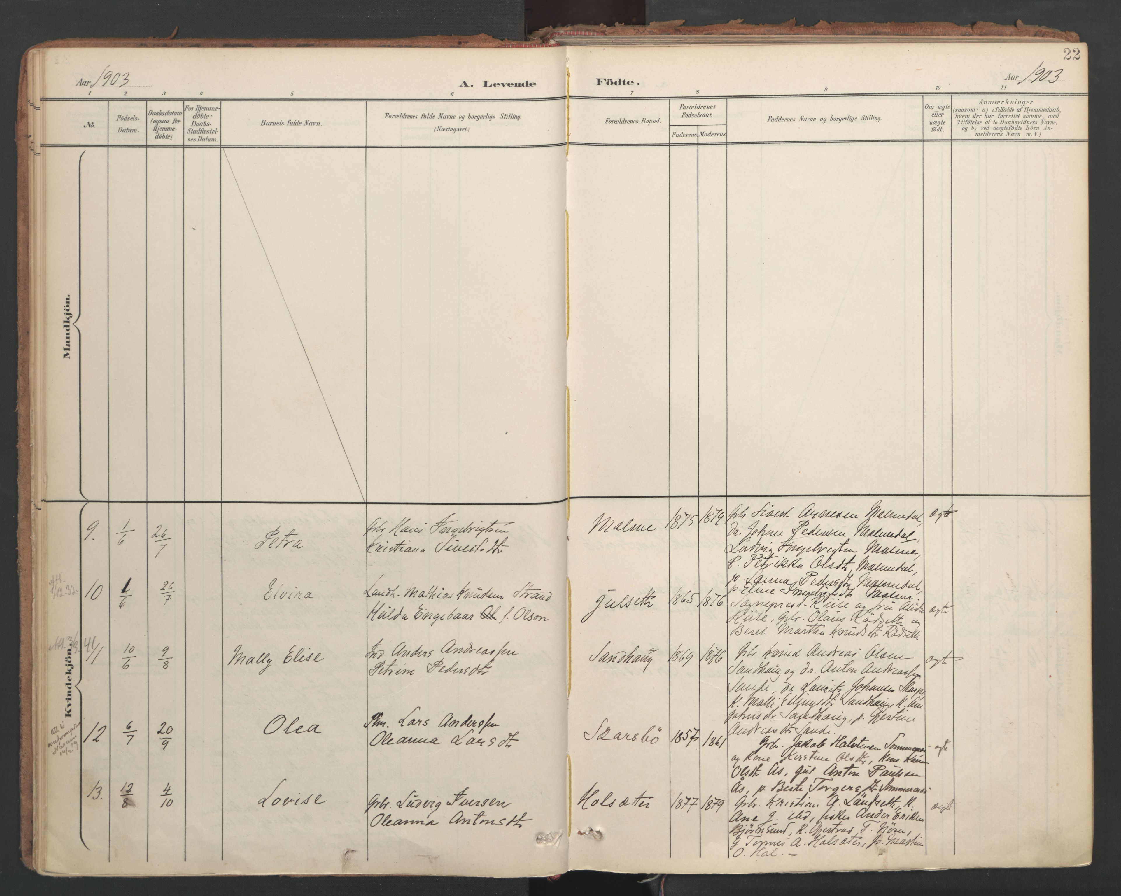 Ministerialprotokoller, klokkerbøker og fødselsregistre - Møre og Romsdal, AV/SAT-A-1454/564/L0741: Ministerialbok nr. 564A02, 1900-1976, s. 22