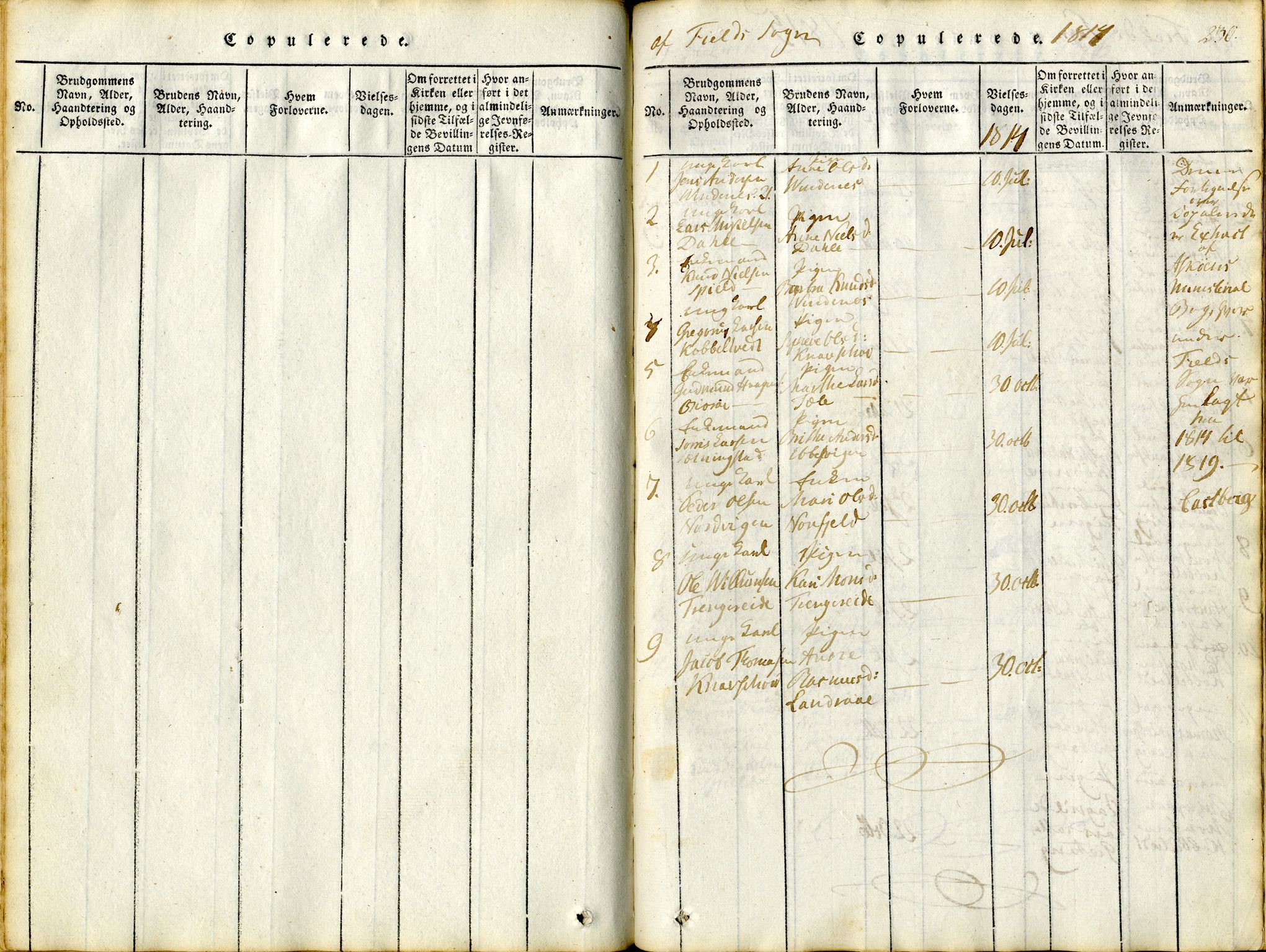 Sund sokneprestembete, AV/SAB-A-99930: Ministerialbok nr. A 11, 1814-1825, s. 230