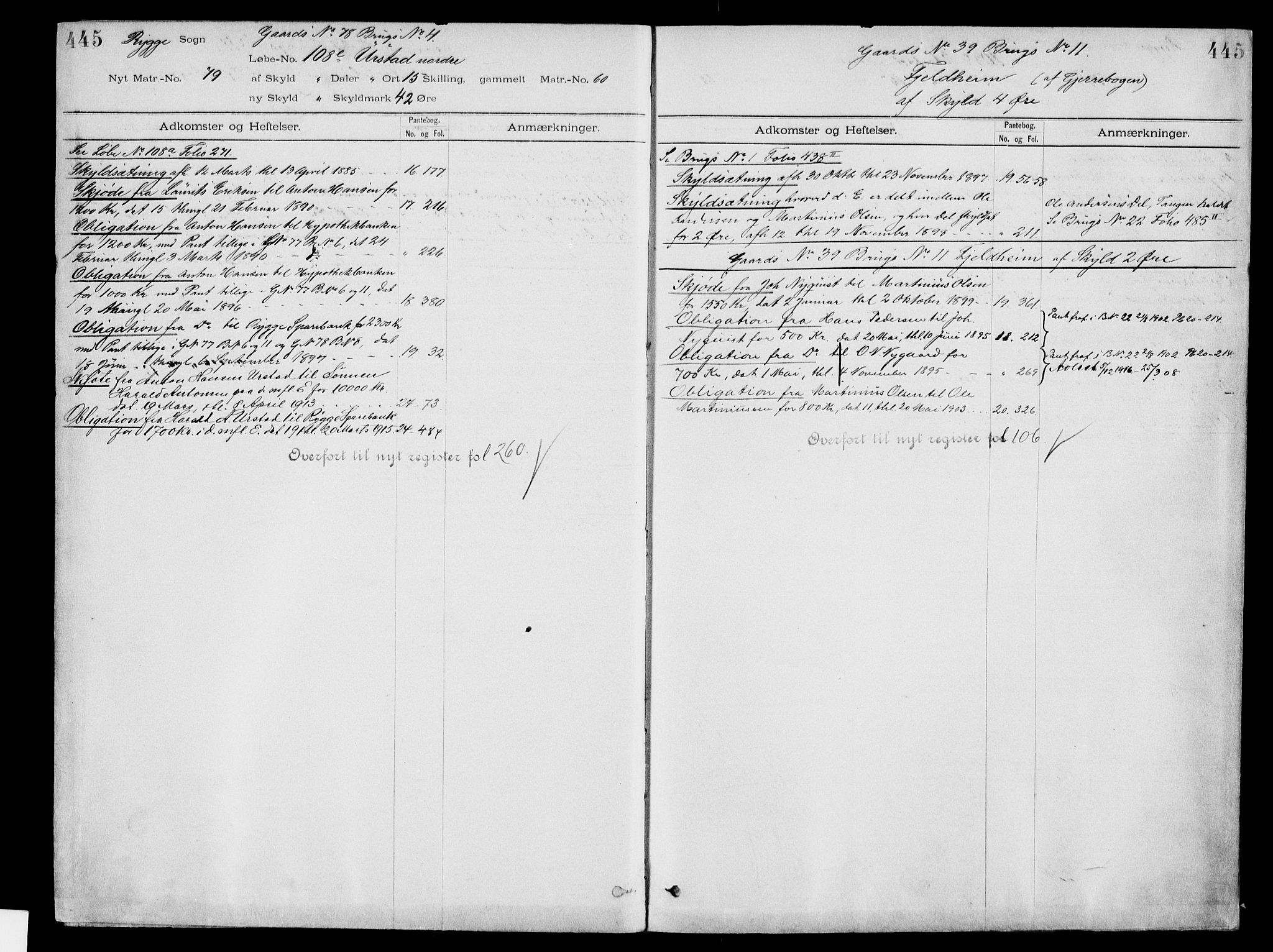Moss sorenskriveri, SAO/A-10168: Panteregister nr. IV 3b, 1769-1926, s. 445