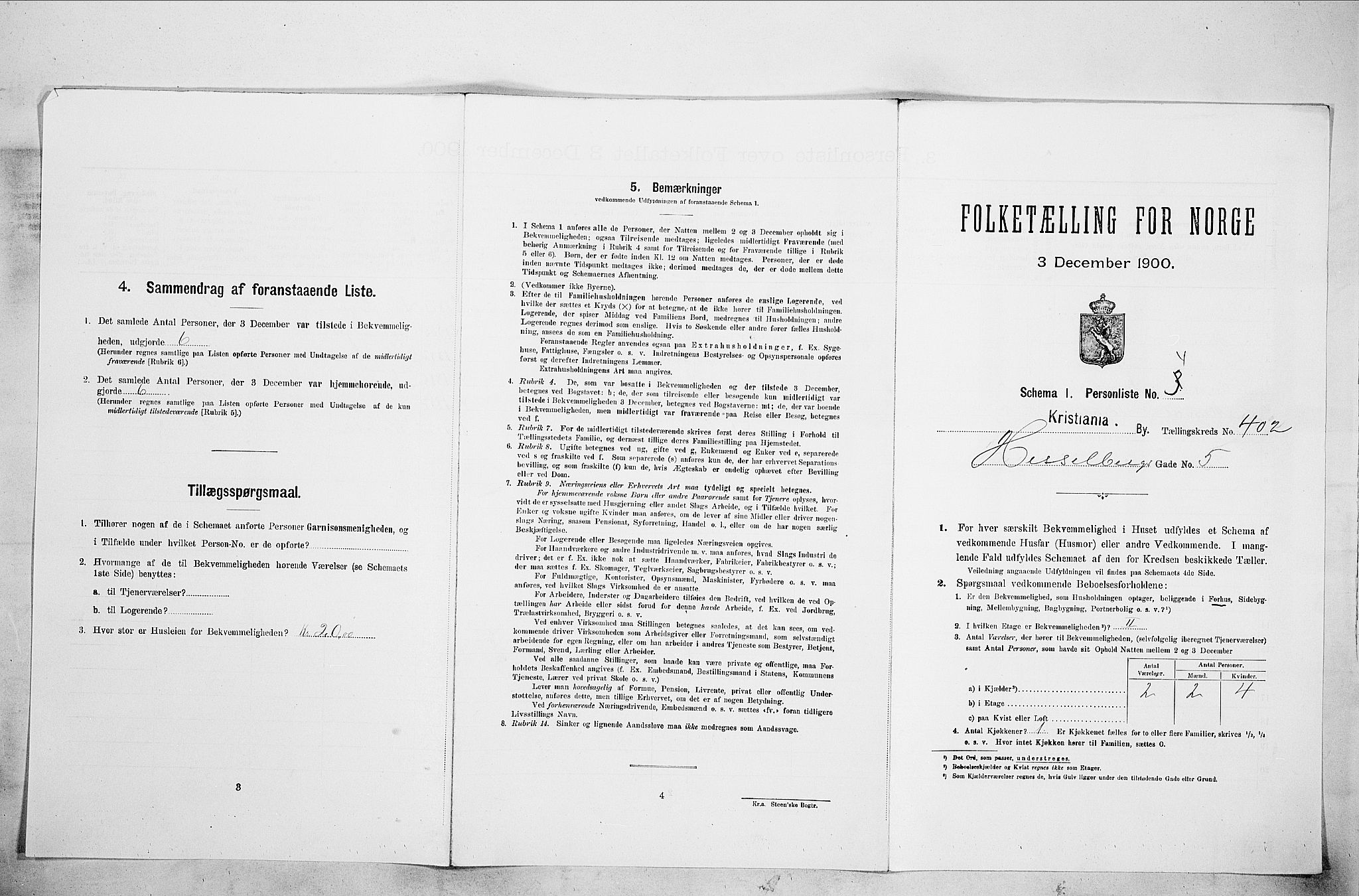 SAO, Folketelling 1900 for 0301 Kristiania kjøpstad, 1900, s. 37648