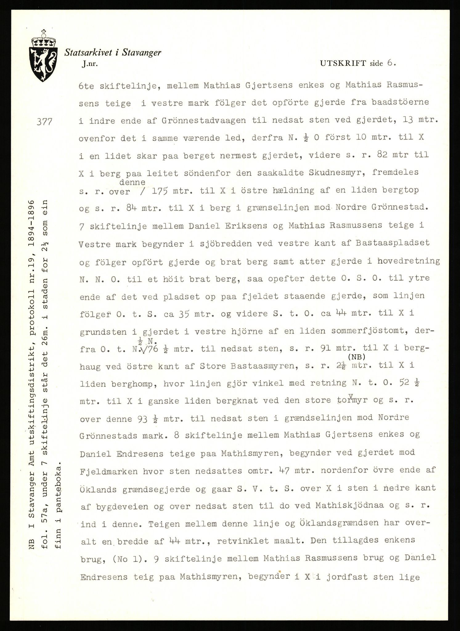 Statsarkivet i Stavanger, AV/SAST-A-101971/03/Y/Yj/L0027: Avskrifter sortert etter gårdsnavn: Gravdal - Grøtteland, 1750-1930, s. 415