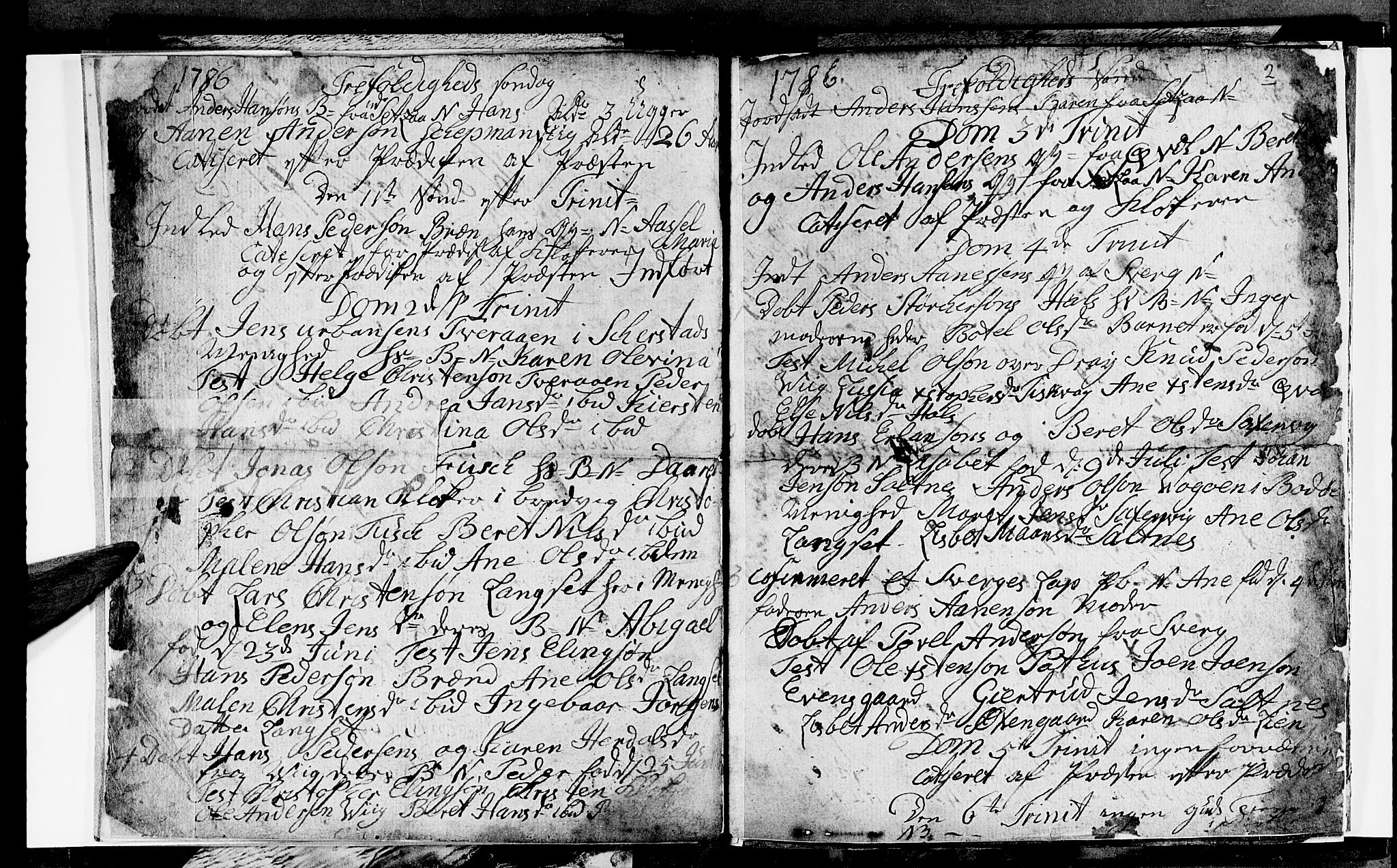 Ministerialprotokoller, klokkerbøker og fødselsregistre - Nordland, SAT/A-1459/847/L0673: Klokkerbok nr. 847C01, 1786-1791, s. 2