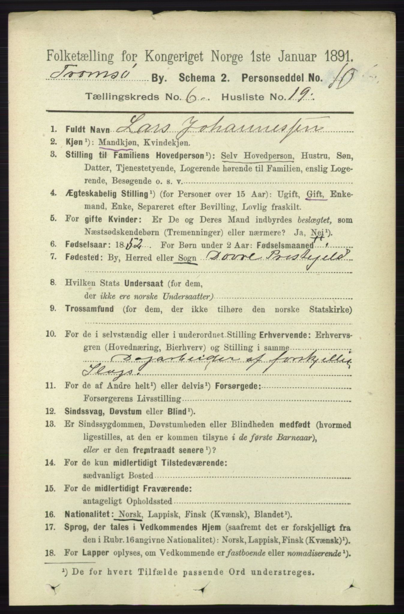 RA, Folketelling 1891 for 1902 Tromsø kjøpstad, 1891, s. 5804