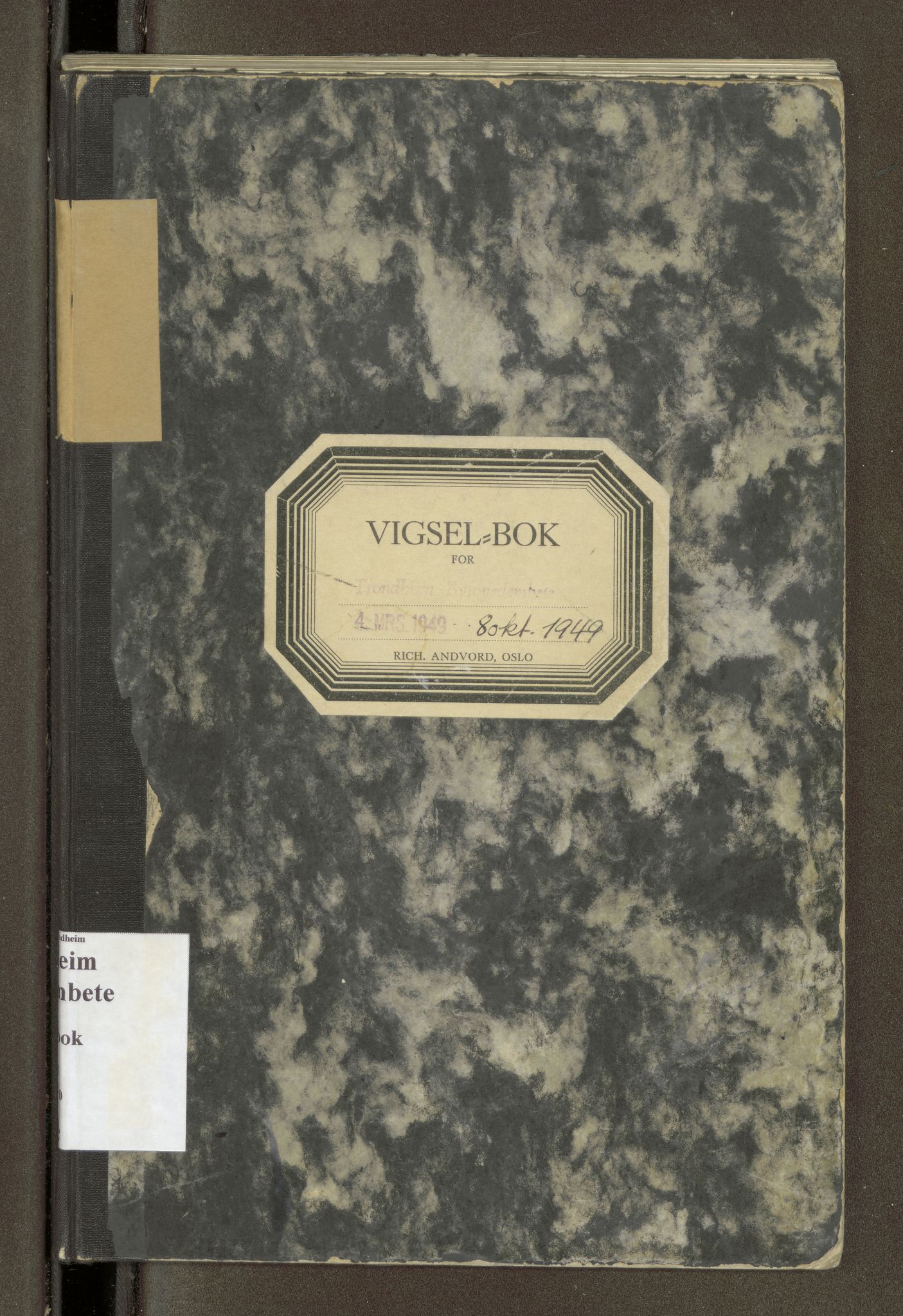 Trondheim byfogd, AV/SAT-A-0003/1/6/6D/L0006: Vigselbøker, 1948-1952