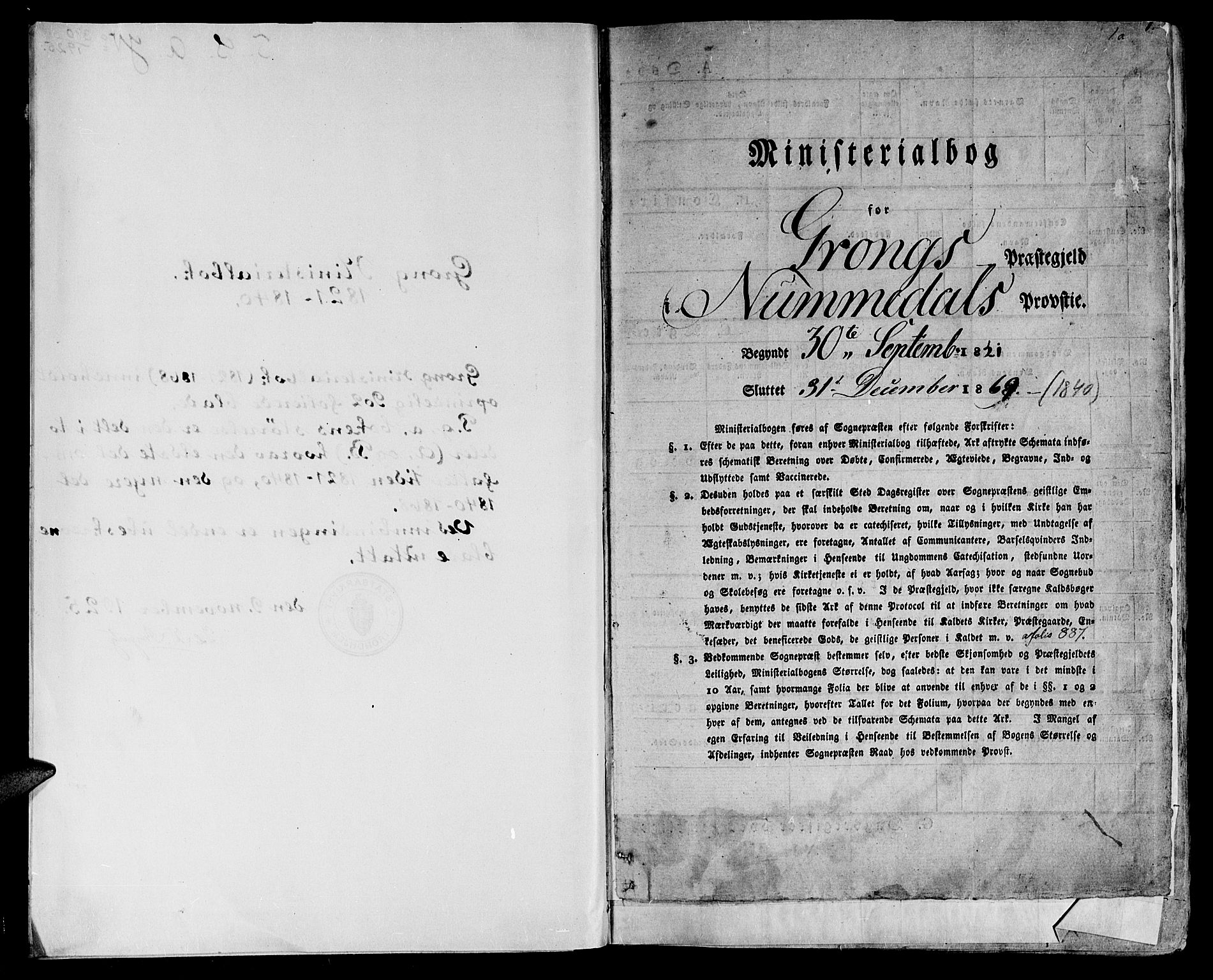 Ministerialprotokoller, klokkerbøker og fødselsregistre - Nord-Trøndelag, SAT/A-1458/758/L0510: Ministerialbok nr. 758A01 /3, 1821-1841