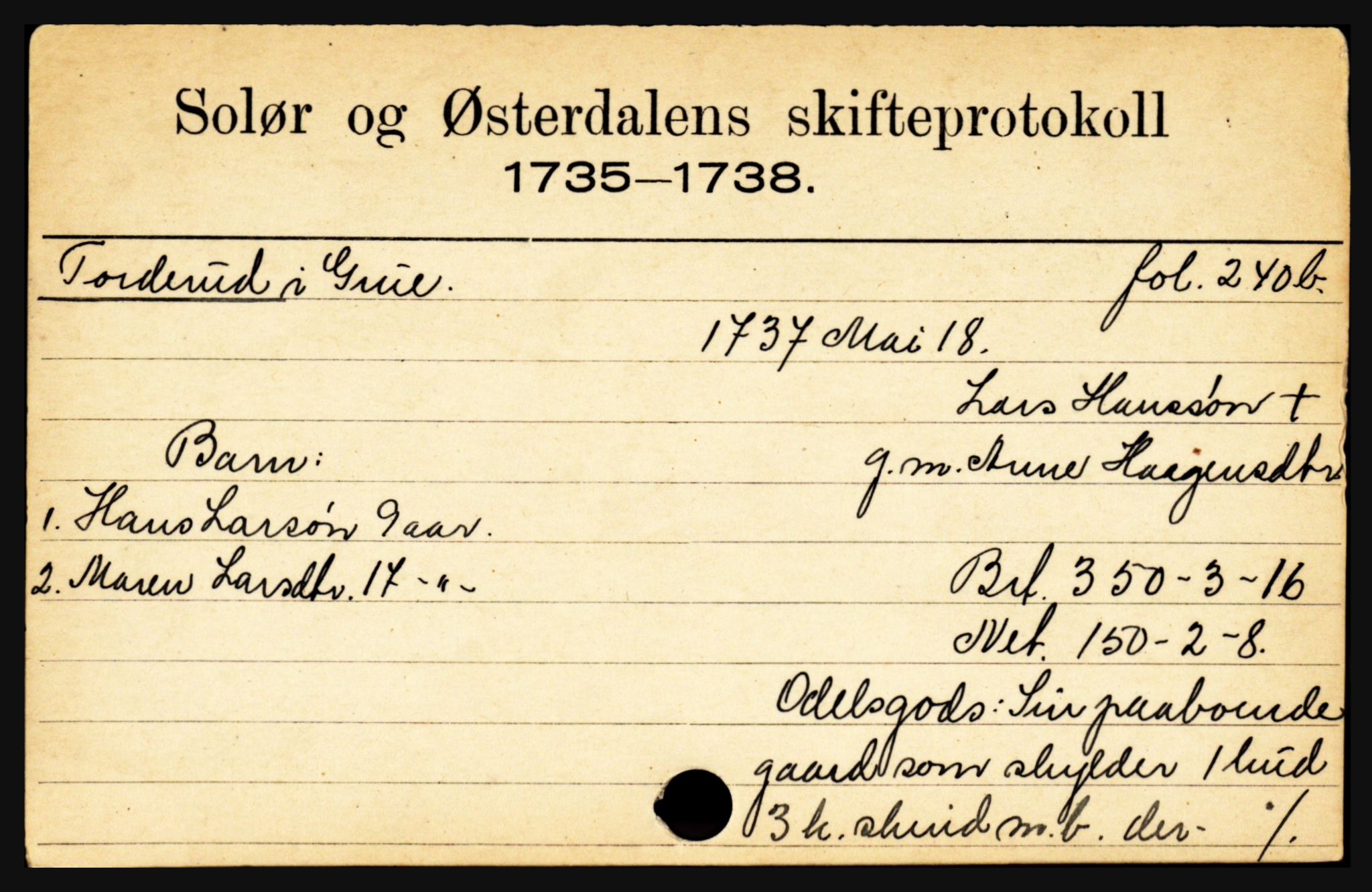 Solør og Østerdalen sorenskriveri, SAH/TING-024/J, 1716-1774, s. 6441