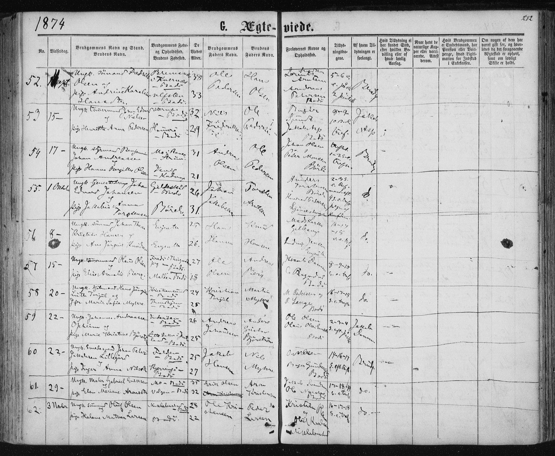 Ministerialprotokoller, klokkerbøker og fødselsregistre - Nordland, AV/SAT-A-1459/801/L0008: Ministerialbok nr. 801A08, 1864-1875, s. 282