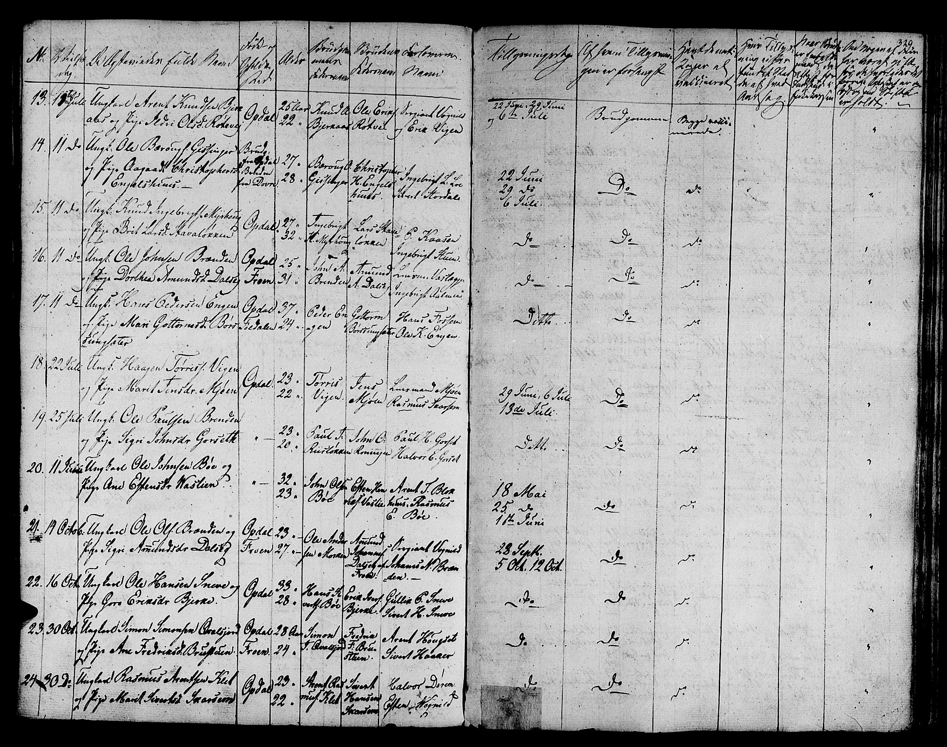 Ministerialprotokoller, klokkerbøker og fødselsregistre - Sør-Trøndelag, AV/SAT-A-1456/678/L0897: Ministerialbok nr. 678A06-07, 1821-1847, s. 329