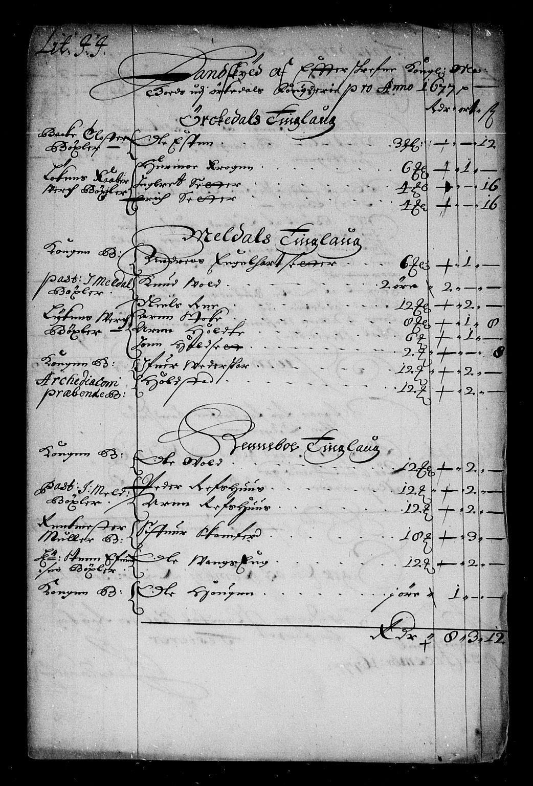 Rentekammeret inntil 1814, Reviderte regnskaper, Stiftamtstueregnskaper, Trondheim stiftamt og Nordland amt, RA/EA-6044/R/Re/L0046: Trondheim stiftamt og Nordland amt, 1677