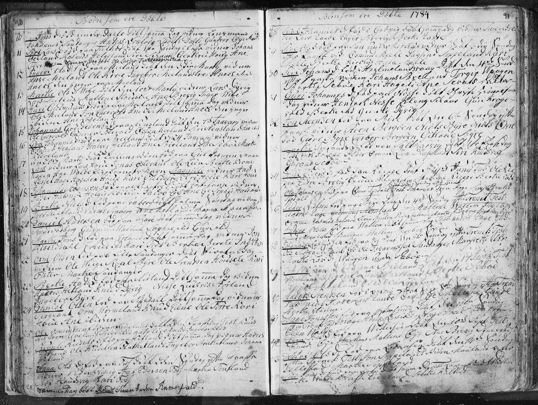 Hjelmeland sokneprestkontor, AV/SAST-A-101843/01/IV/L0001: Ministerialbok nr. A 1, 1760-1799, s. 90-91