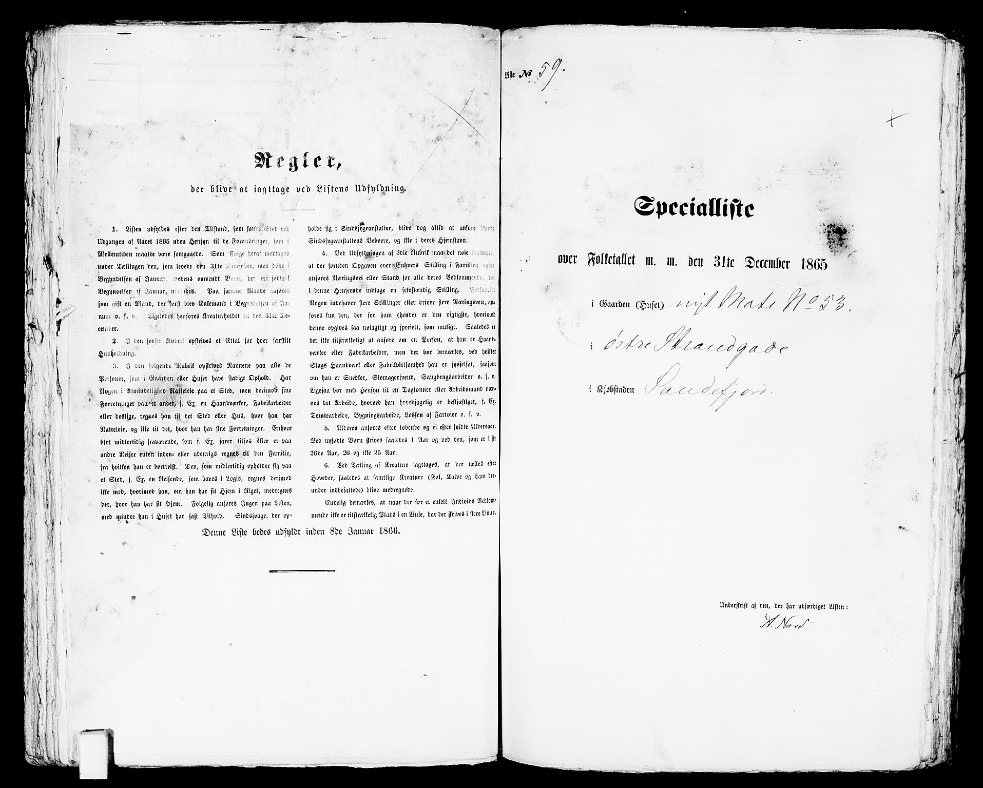 RA, Folketelling 1865 for 0706B Sandeherred prestegjeld, Sandefjord kjøpstad, 1865, s. 125