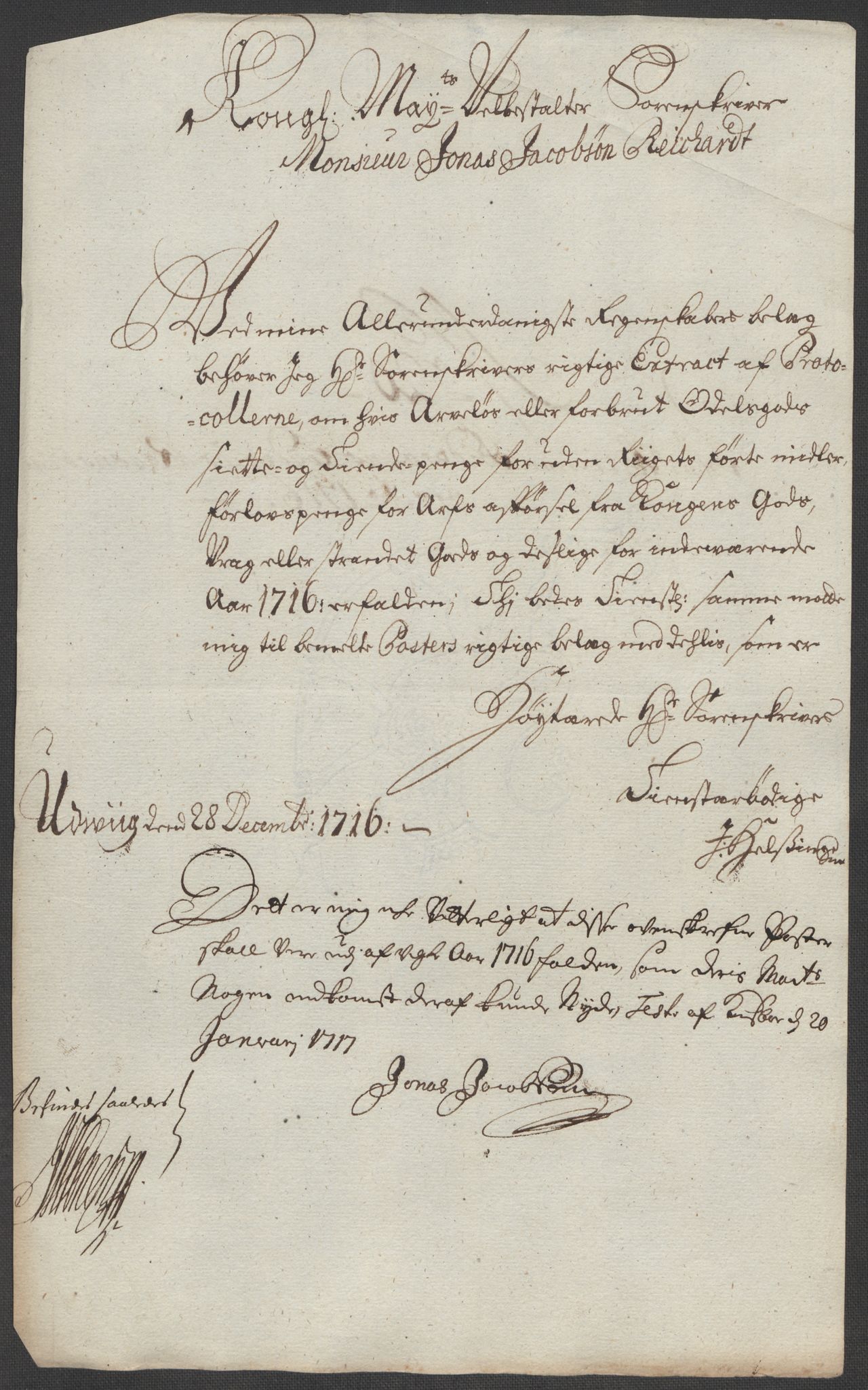 Rentekammeret inntil 1814, Reviderte regnskaper, Fogderegnskap, RA/EA-4092/R63/L4324: Fogderegnskap Inderøy, 1716, s. 224