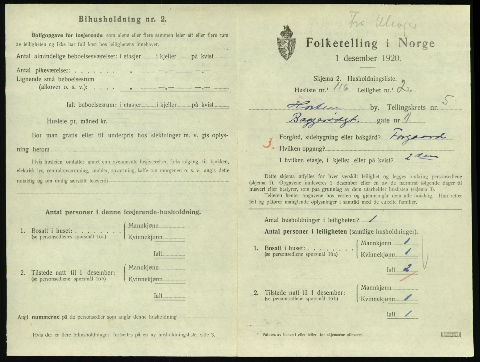 SAKO, Folketelling 1920 for 0703 Horten kjøpstad, 1920, s. 6073