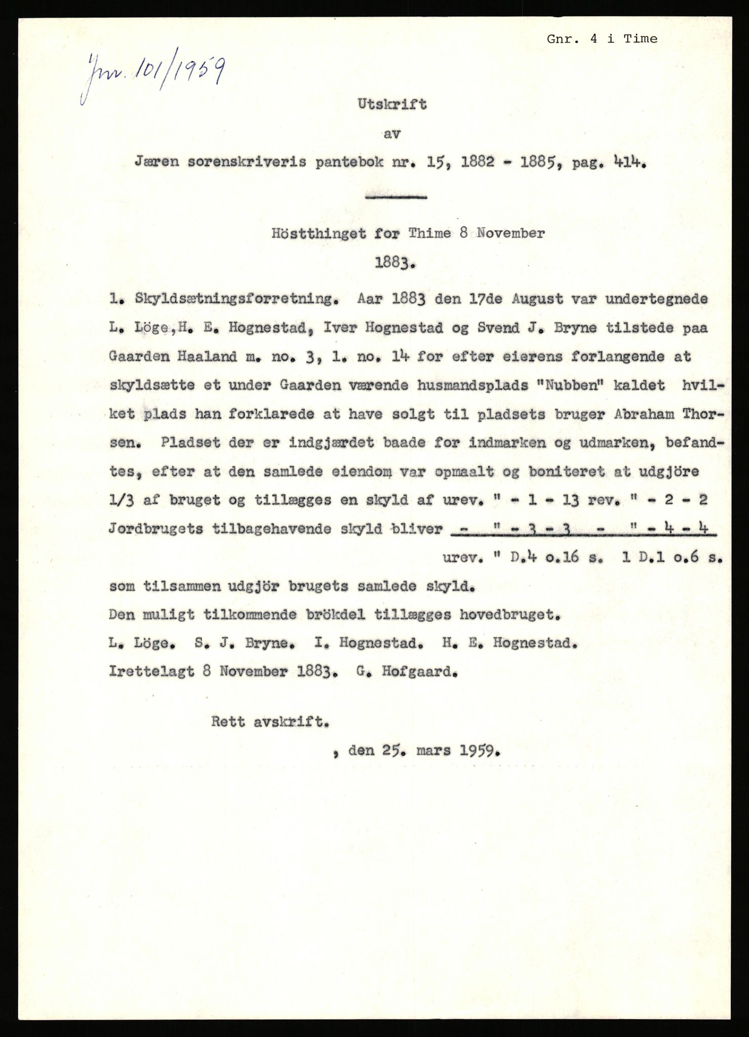 Statsarkivet i Stavanger, SAST/A-101971/03/Y/Yj/L0043: Avskrifter sortert etter gårdsnavn: Håland - Håvågs laksefiskeri, 1750-1930, s. 227