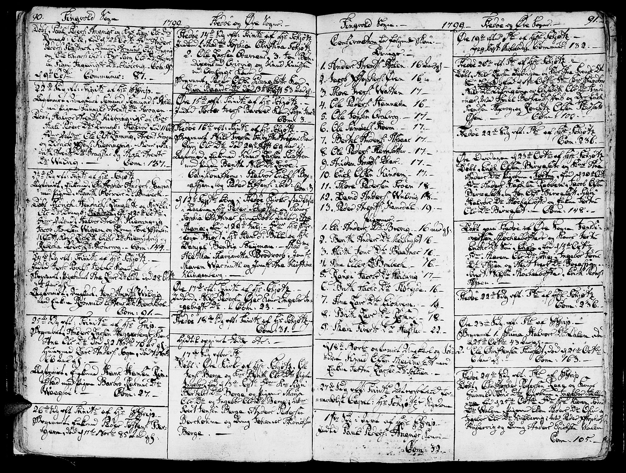 Ministerialprotokoller, klokkerbøker og fødselsregistre - Møre og Romsdal, AV/SAT-A-1454/586/L0981: Ministerialbok nr. 586A07, 1794-1819, s. 90-91
