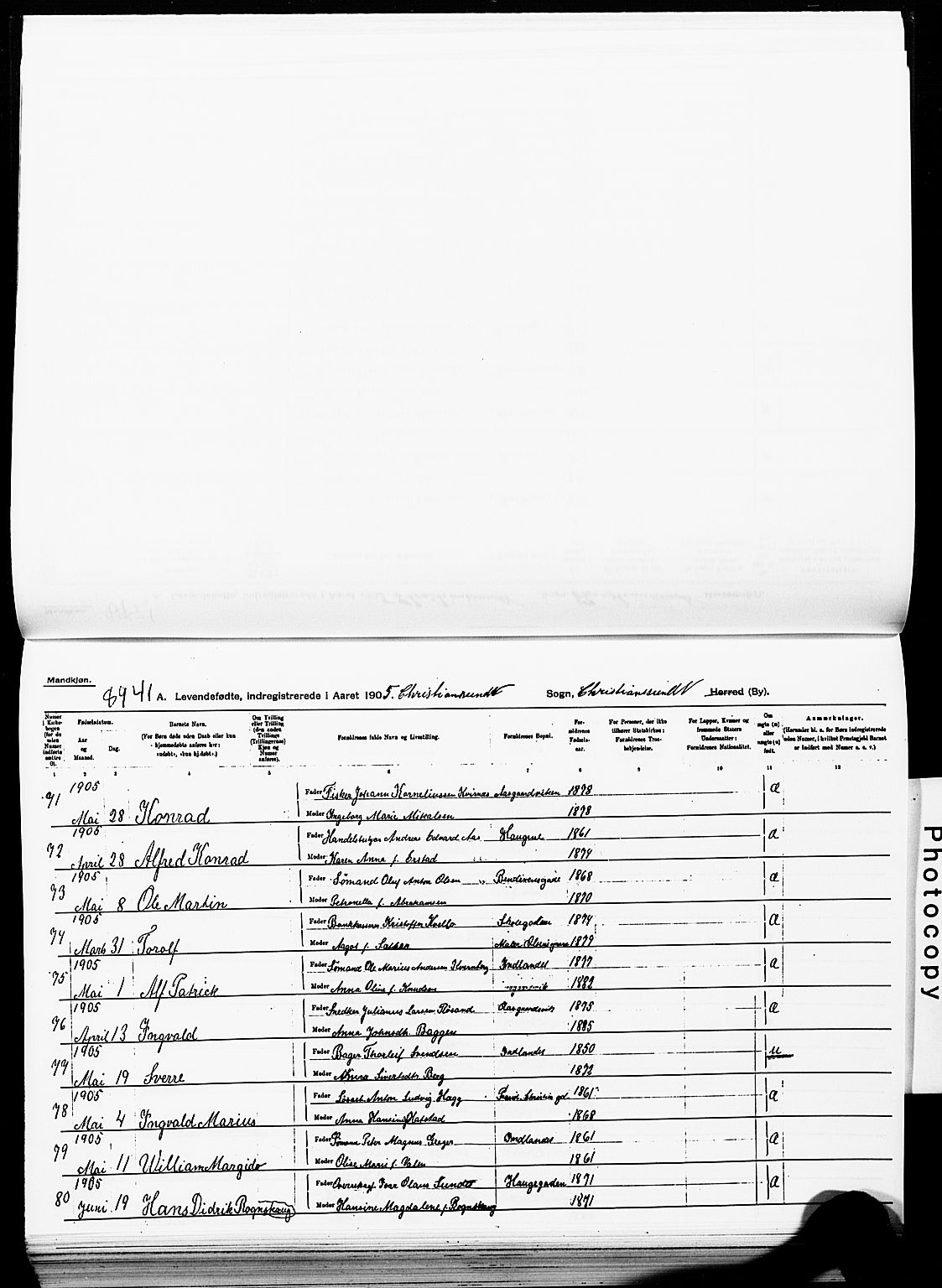 Ministerialprotokoller, klokkerbøker og fødselsregistre - Møre og Romsdal, SAT/A-1454/572/L0858: Ministerialbok nr. 572D02, 1903-1912