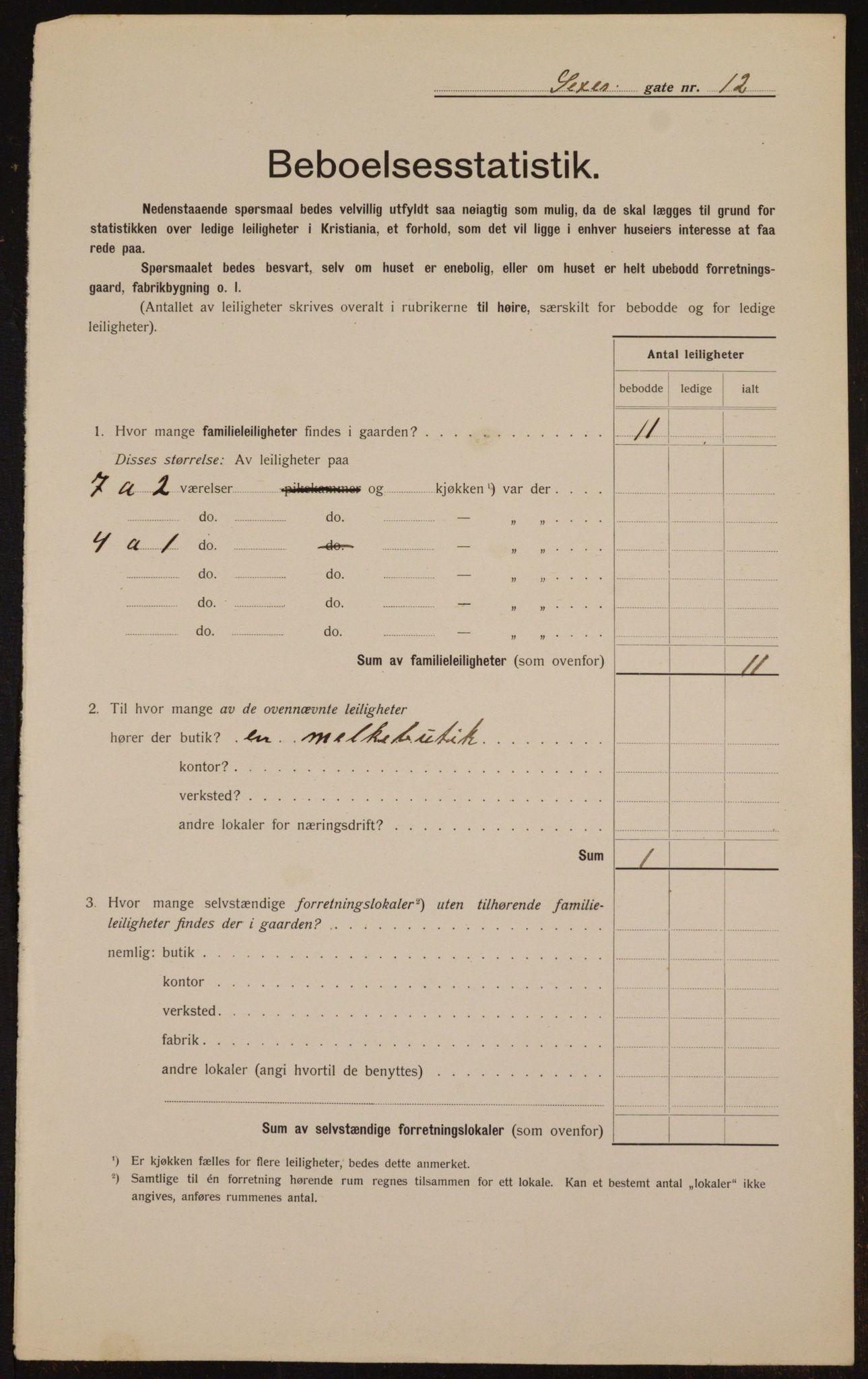 OBA, Kommunal folketelling 1.2.1912 for Kristiania, 1912, s. 95016