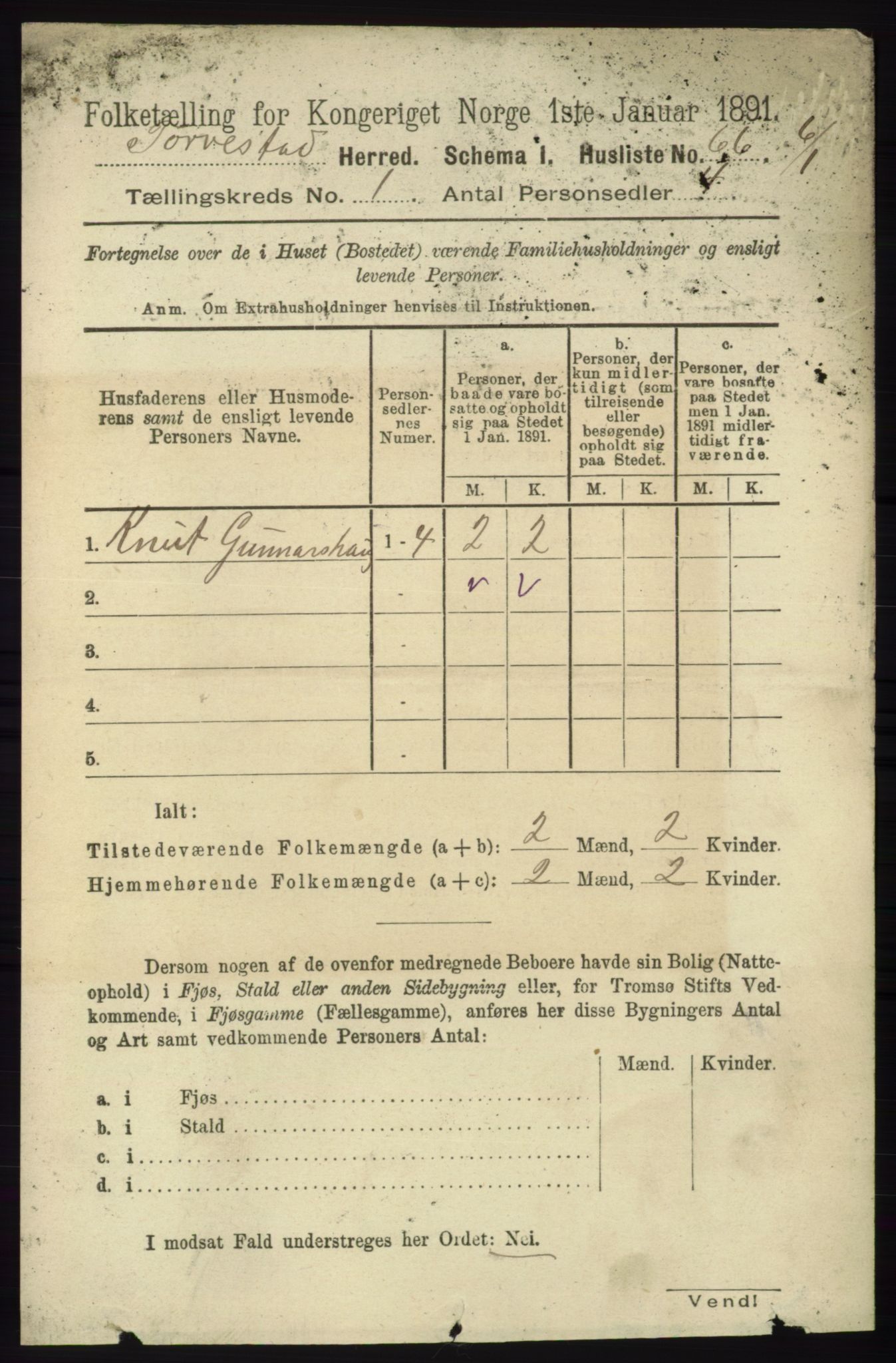 RA, Folketelling 1891 for 1152 Torvastad herred, 1891, s. 83