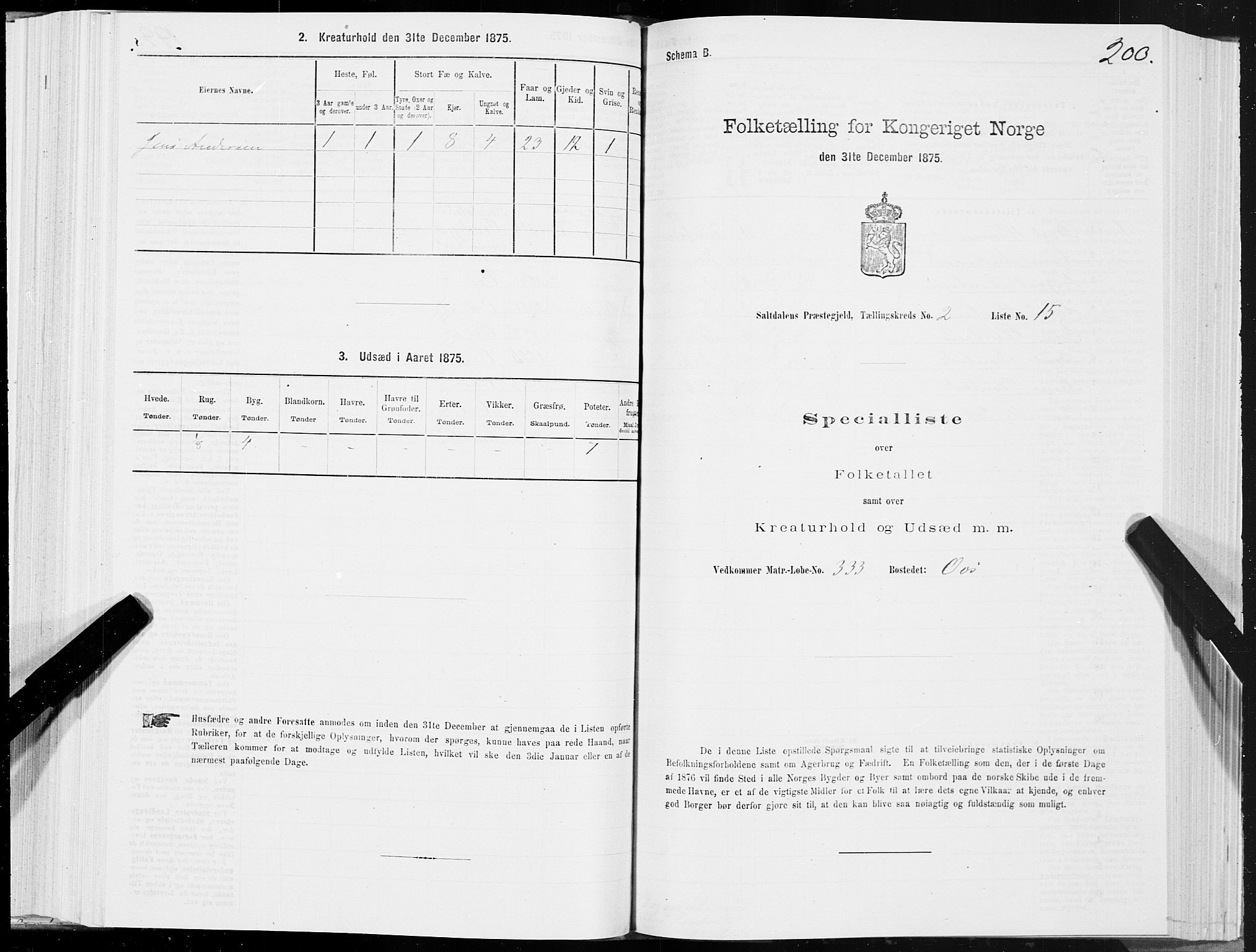 SAT, Folketelling 1875 for 1840P Saltdal prestegjeld, 1875, s. 1200