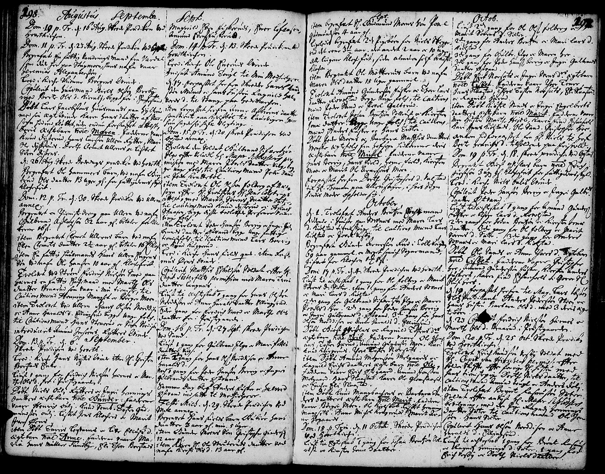 Strøm-Odalen prestekontor, AV/SAH-PREST-028/H/Ha/Haa/L0001: Ministerialbok nr. 1, 1689-1715, s. 198-199