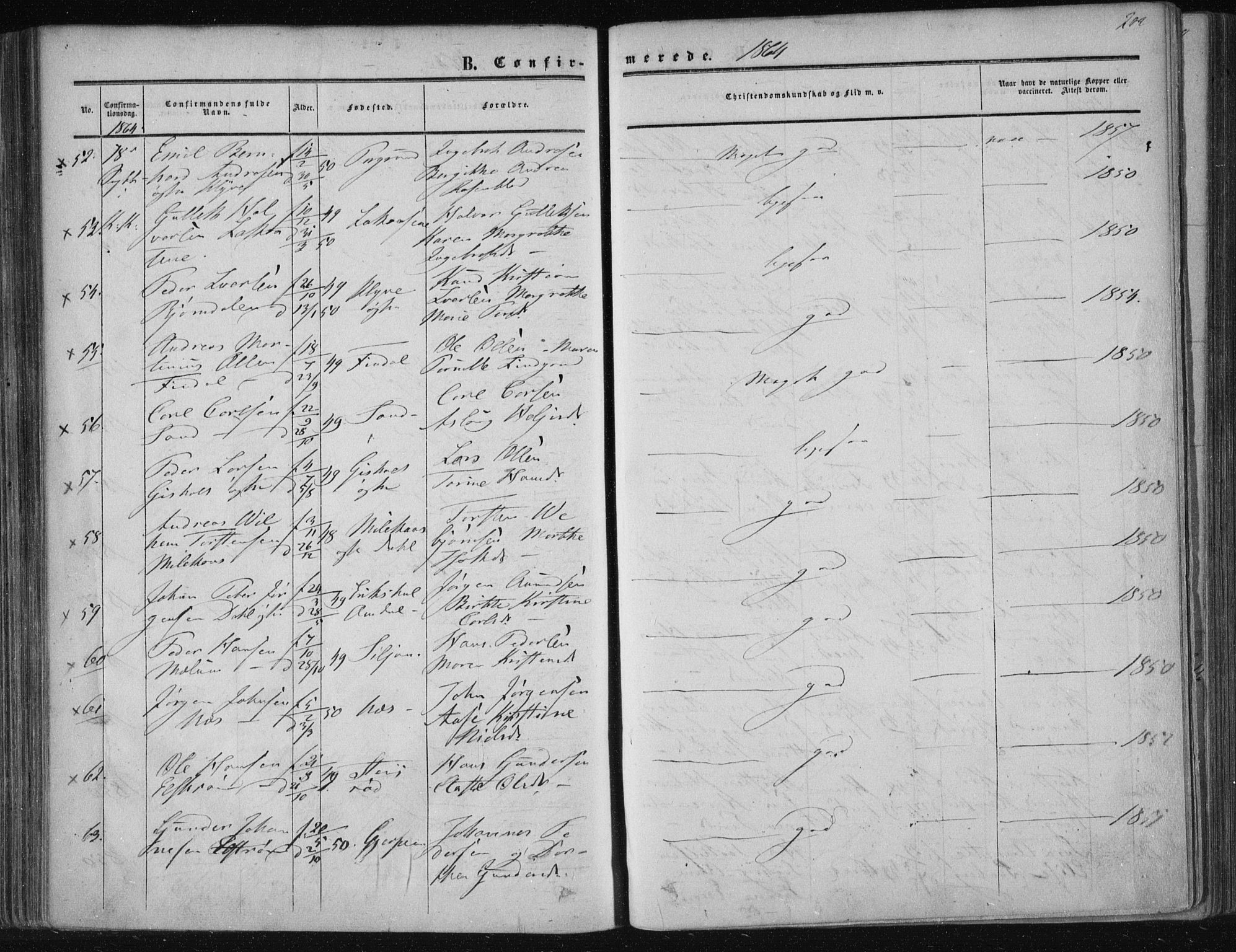 Solum kirkebøker, AV/SAKO-A-306/F/Fa/L0007: Ministerialbok nr. I 7, 1856-1864, s. 202