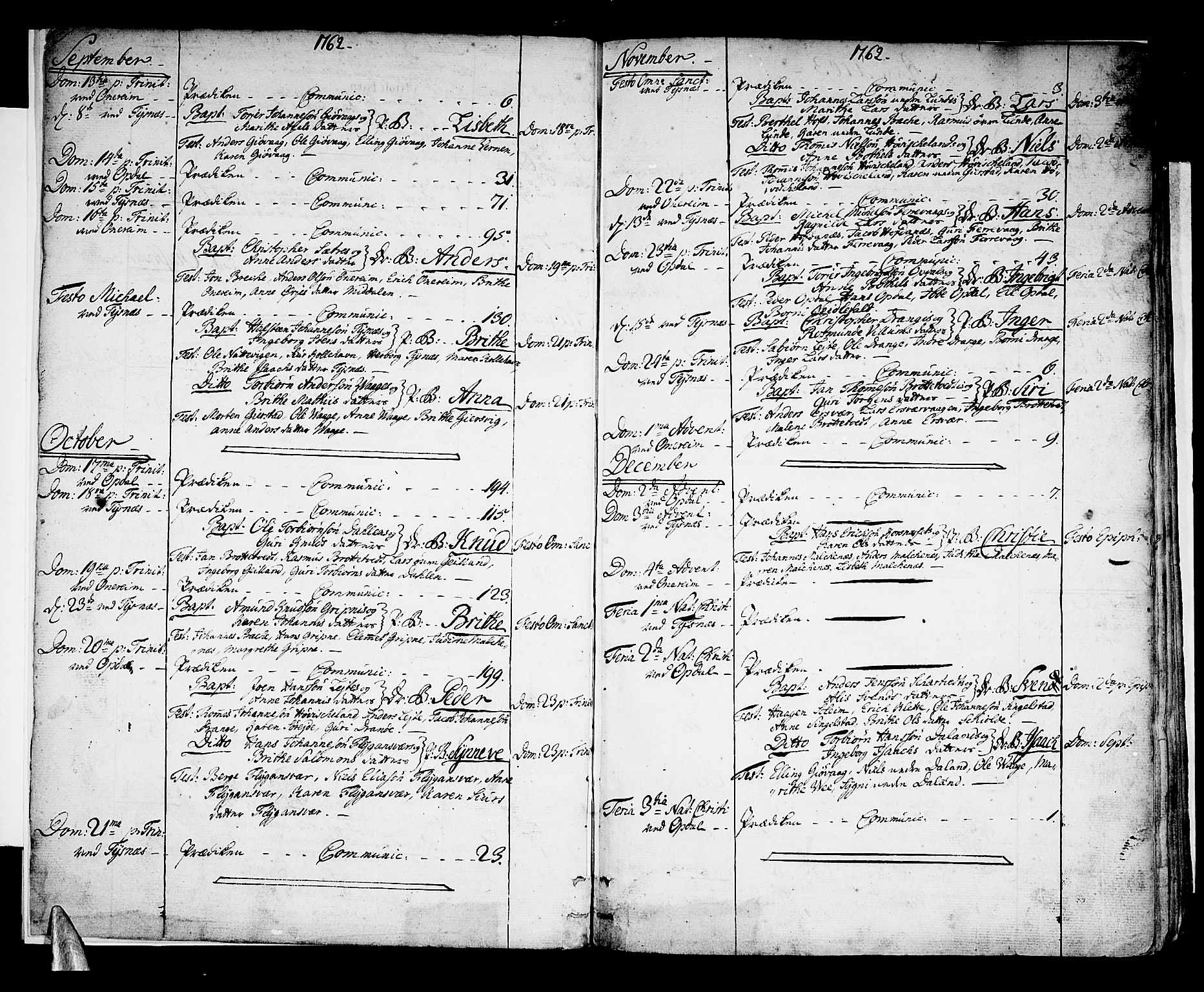 Tysnes sokneprestembete, AV/SAB-A-78601/H/Haa: Ministerialbok nr. A 5, 1762-1793, s. 4