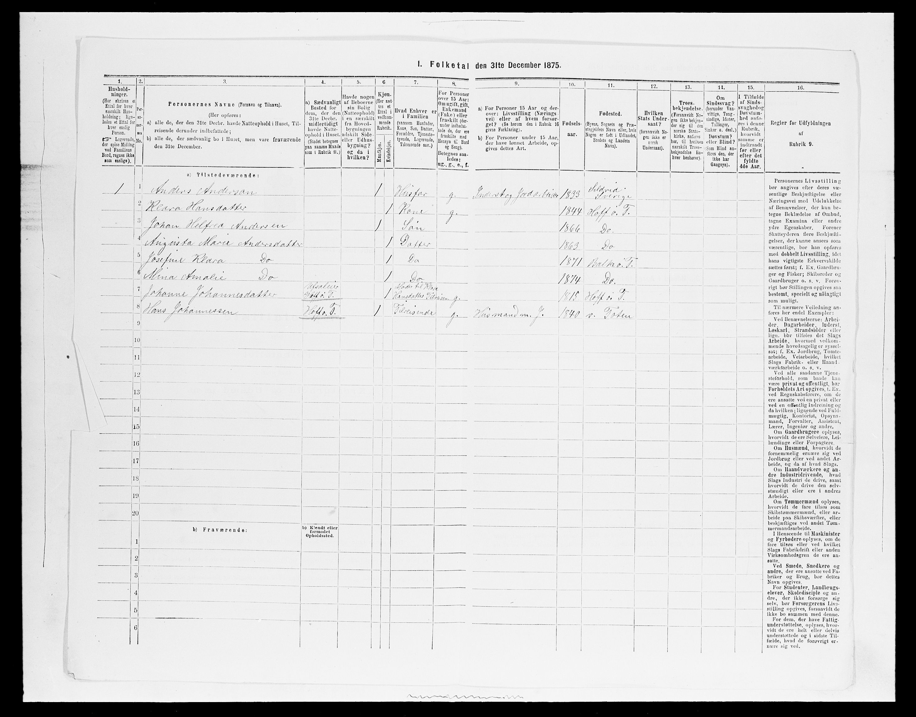 SAH, Folketelling 1875 for 0528P Østre Toten prestegjeld, 1875, s. 753