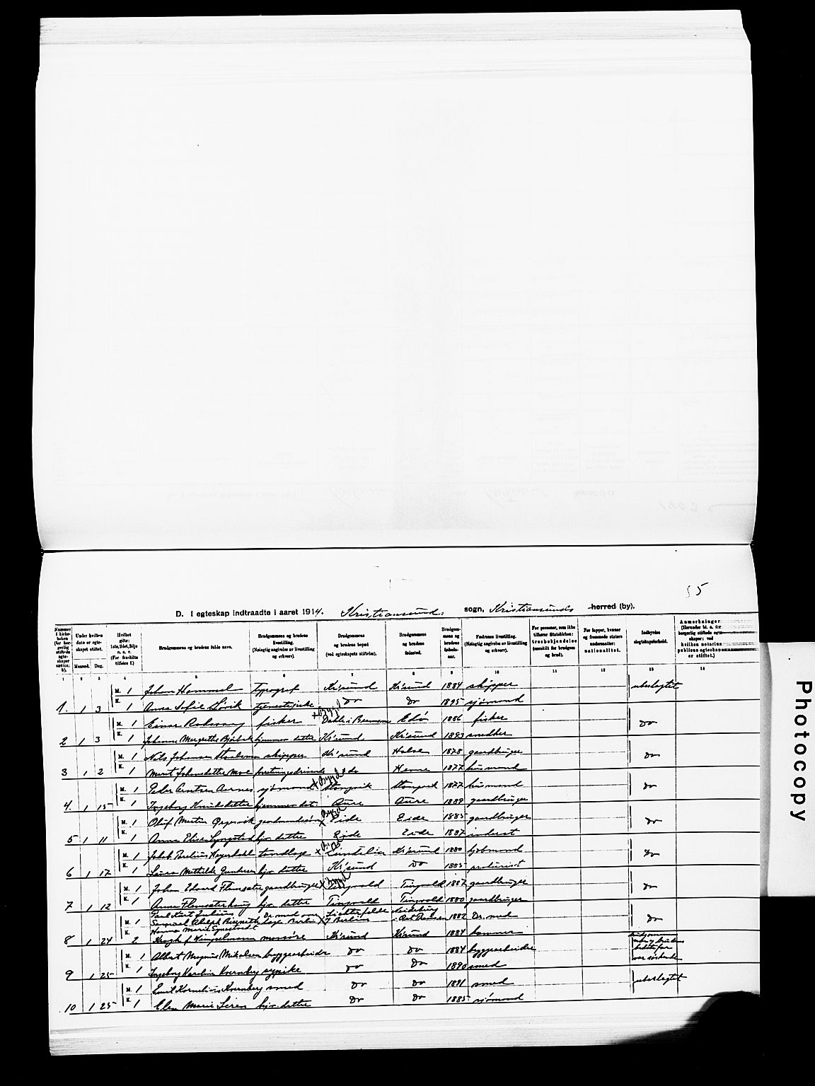 Ministerialprotokoller, klokkerbøker og fødselsregistre - Møre og Romsdal, SAT/A-1454/572/L0859: Ministerialbok nr. 572D03, 1903-1916