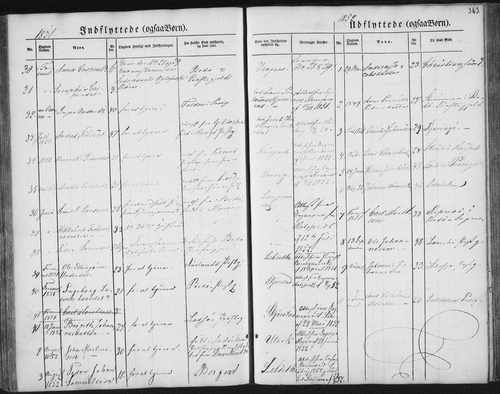 Ministerialprotokoller, klokkerbøker og fødselsregistre - Nordland, SAT/A-1459/852/L0738: Ministerialbok nr. 852A08, 1849-1865, s. 363