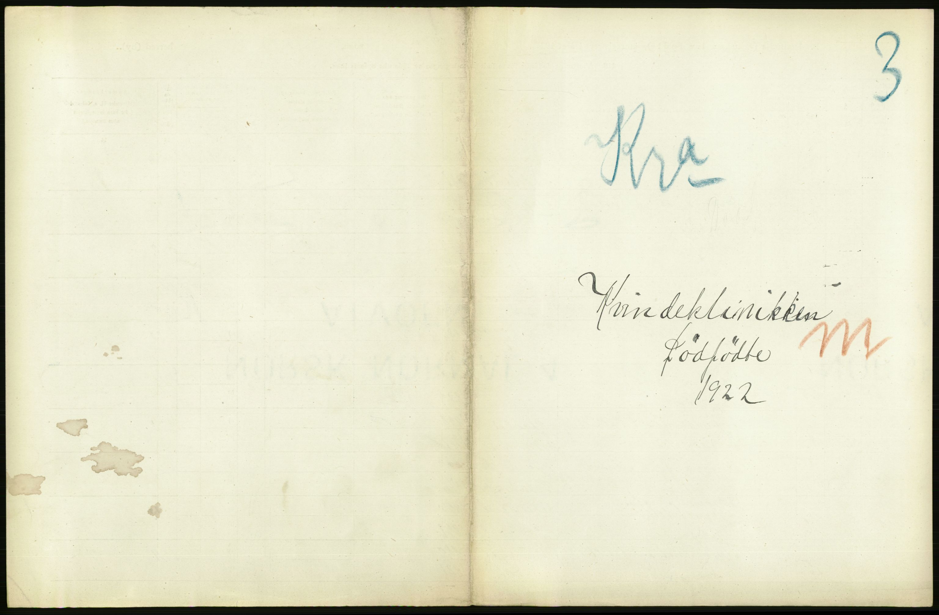 Statistisk sentralbyrå, Sosiodemografiske emner, Befolkning, RA/S-2228/D/Df/Dfc/Dfcb/L0010: Kristiania: Døde, dødfødte, 1922, s. 33