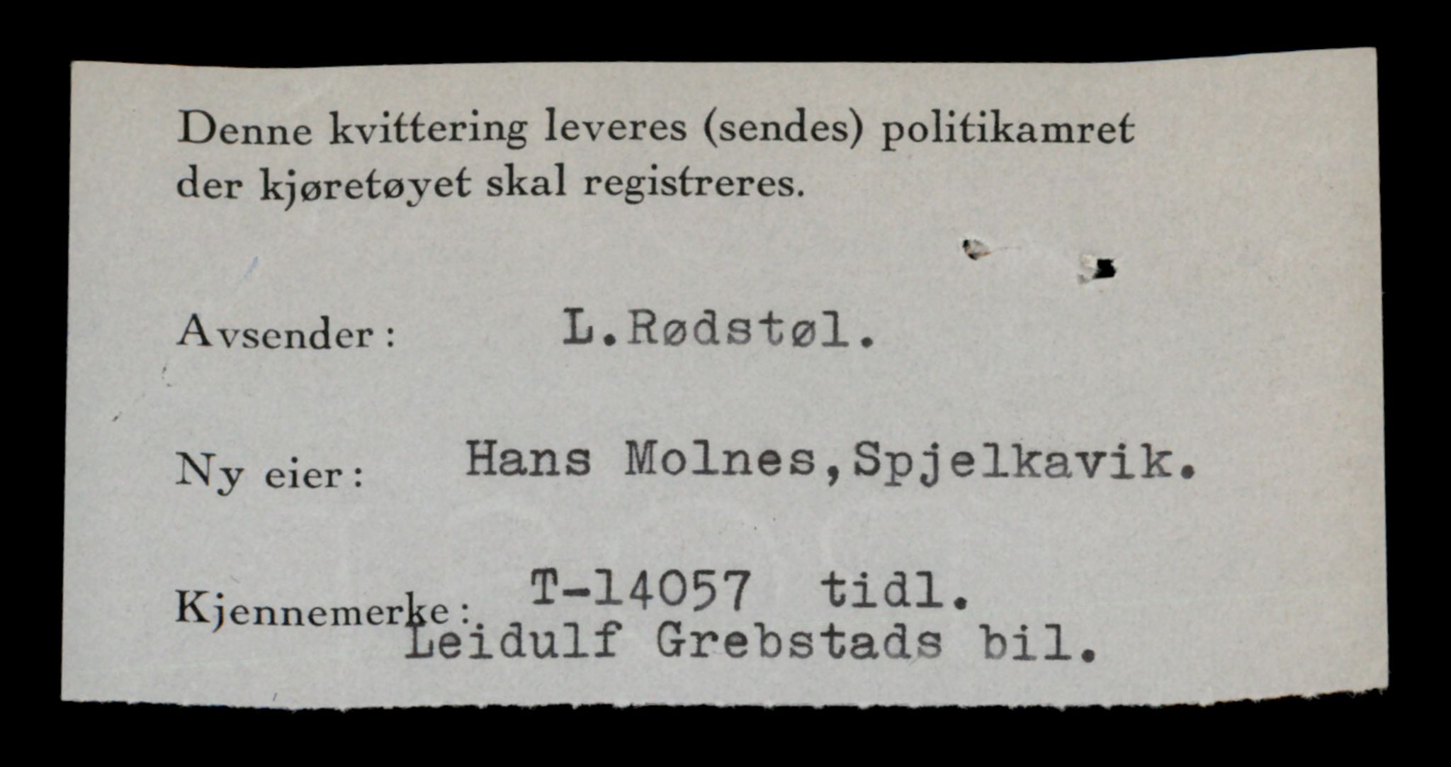 Møre og Romsdal vegkontor - Ålesund trafikkstasjon, AV/SAT-A-4099/F/Fe/L0042: Registreringskort for kjøretøy T 13906 - T 14079, 1927-1998, s. 2650