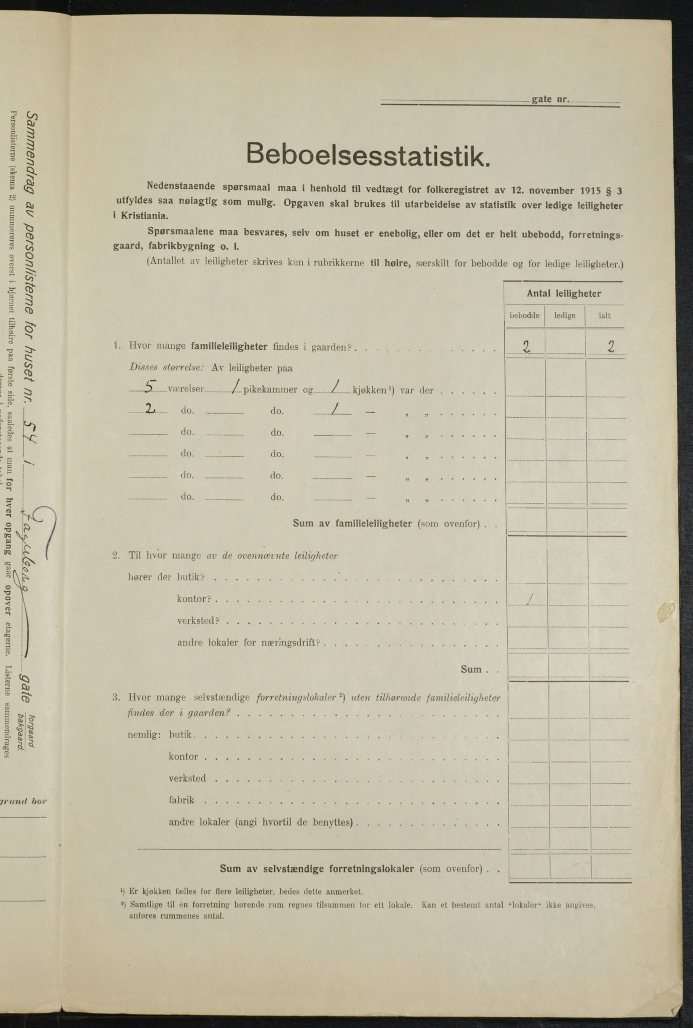 OBA, Kommunal folketelling 1.2.1916 for Kristiania, 1916, s. 23441