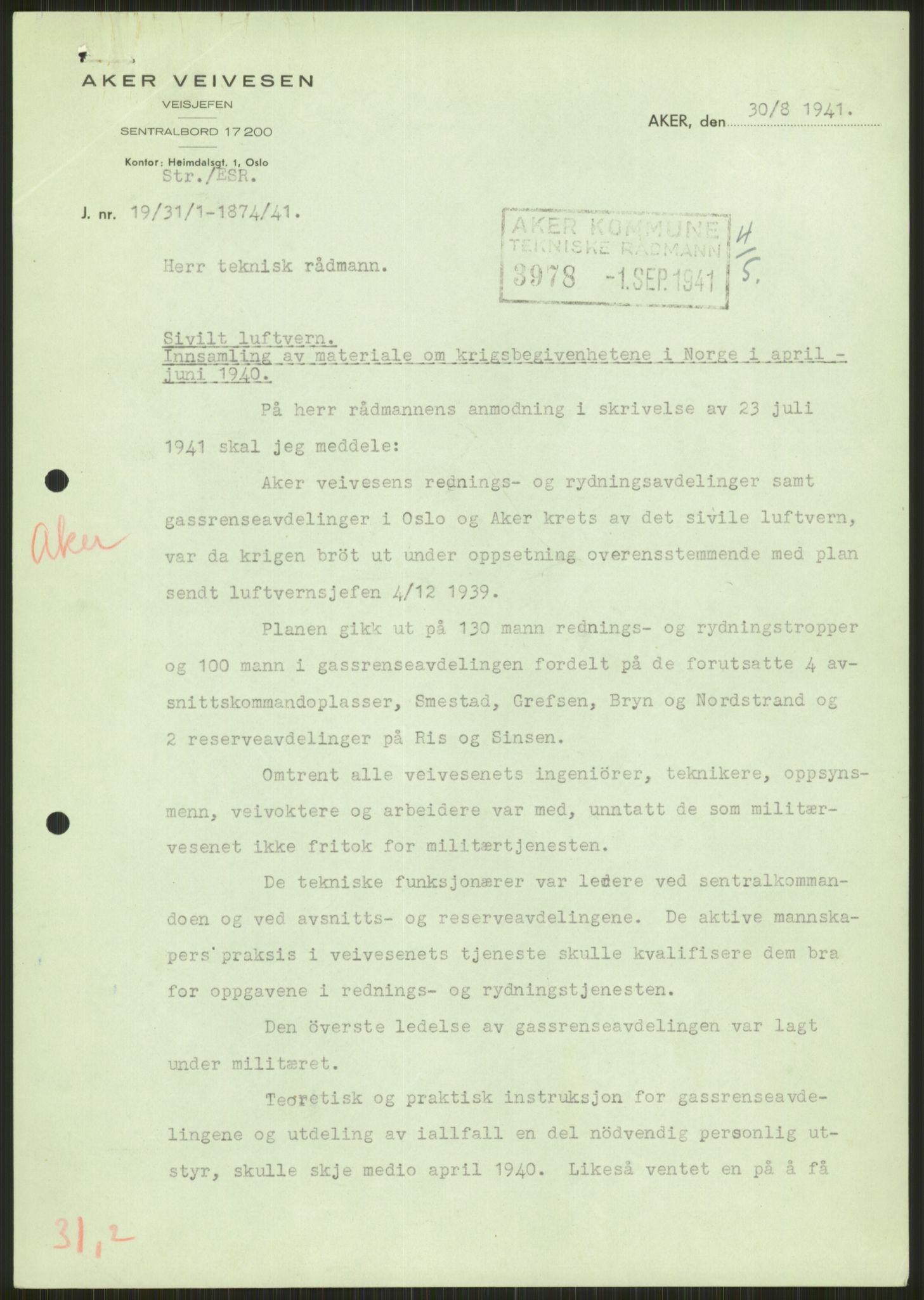 Forsvaret, Forsvarets krigshistoriske avdeling, RA/RAFA-2017/Y/Ya/L0013: II-C-11-31 - Fylkesmenn.  Rapporter om krigsbegivenhetene 1940., 1940, s. 262