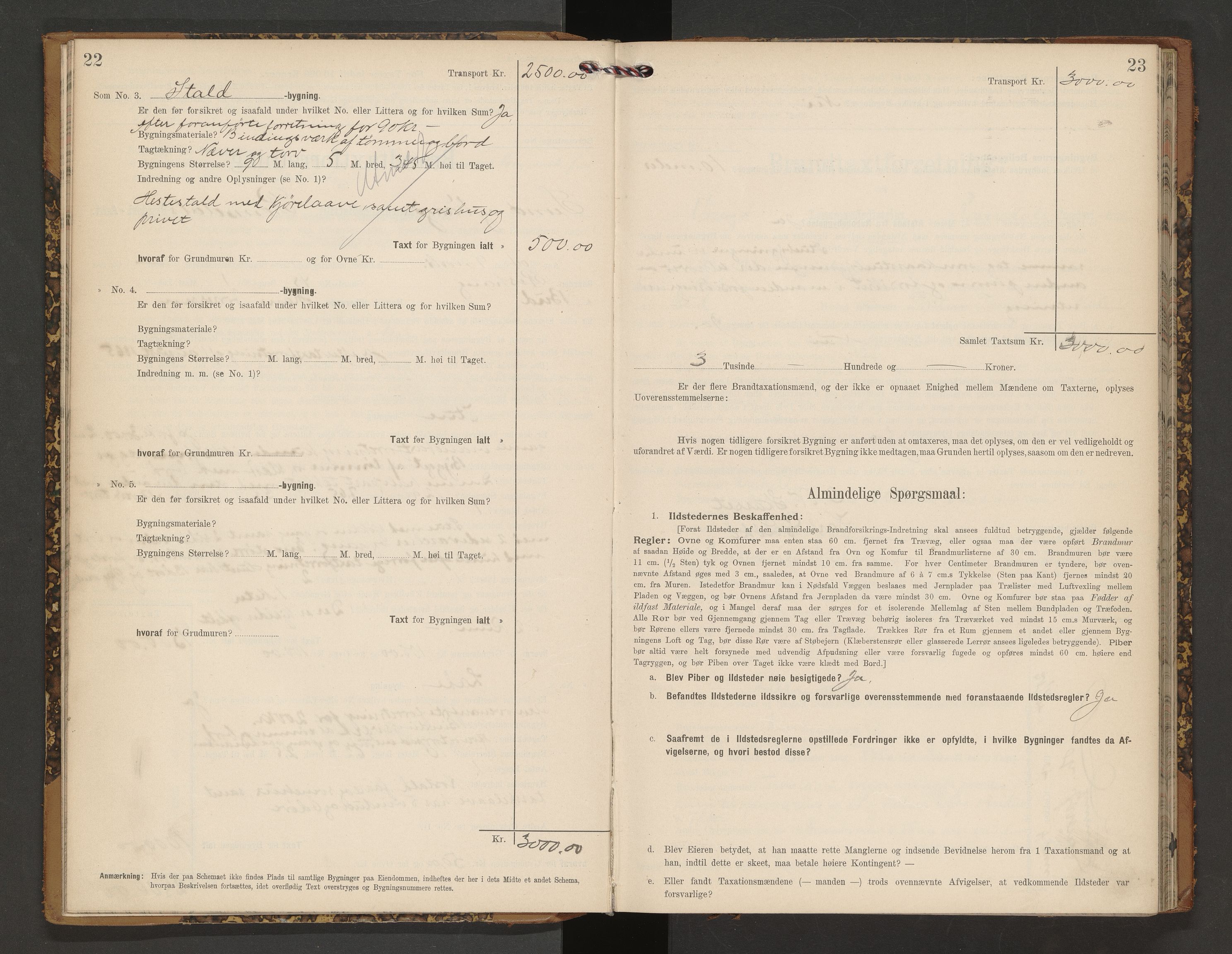 Norges Brannkasse Vågøy og Sund, AV/SAT-A-5504/Fb/L0002: Branntakstprotokoll, 1904-1913, s. 22-23