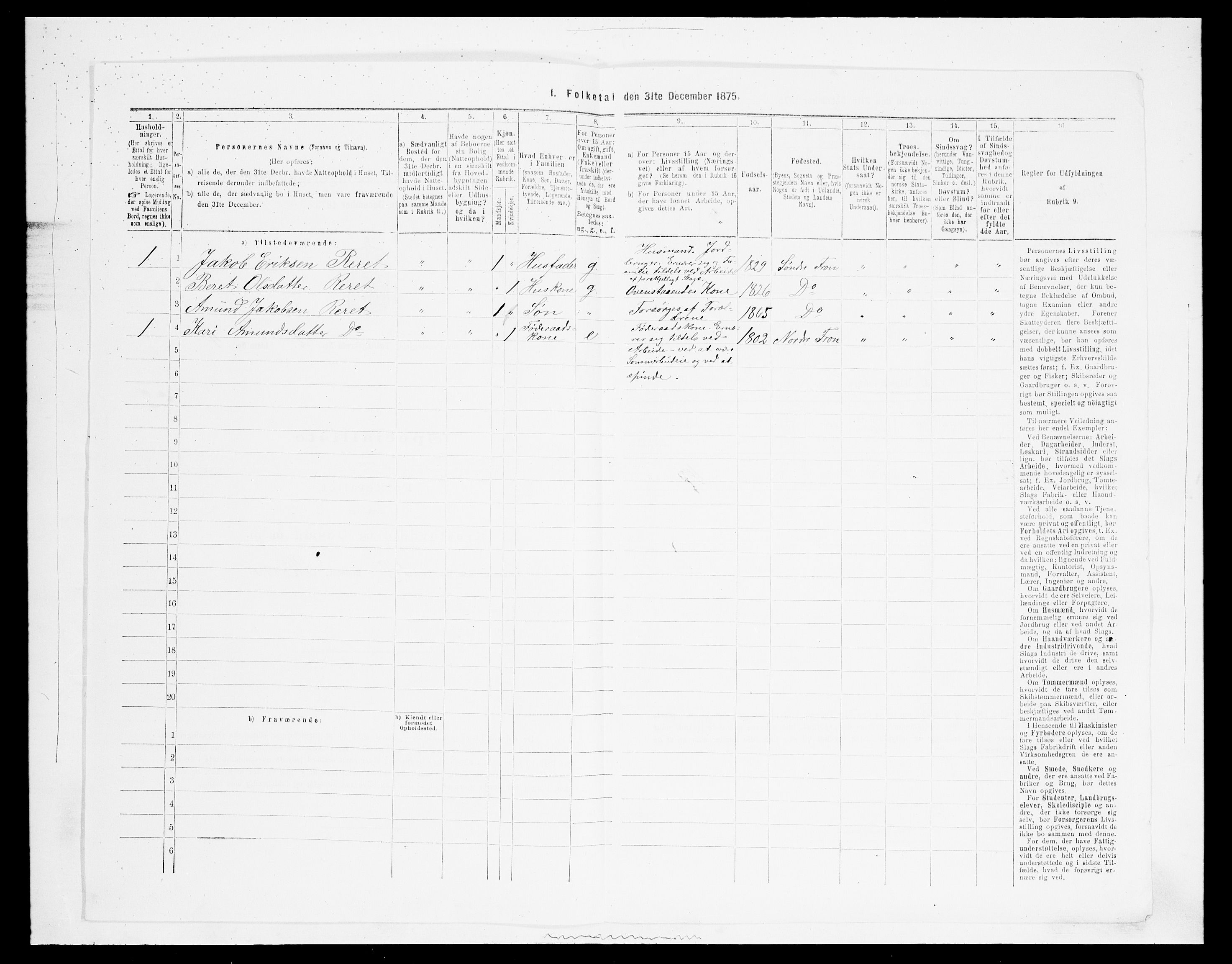 SAH, Folketelling 1875 for 0519P Sør-Fron prestegjeld, 1875, s. 246