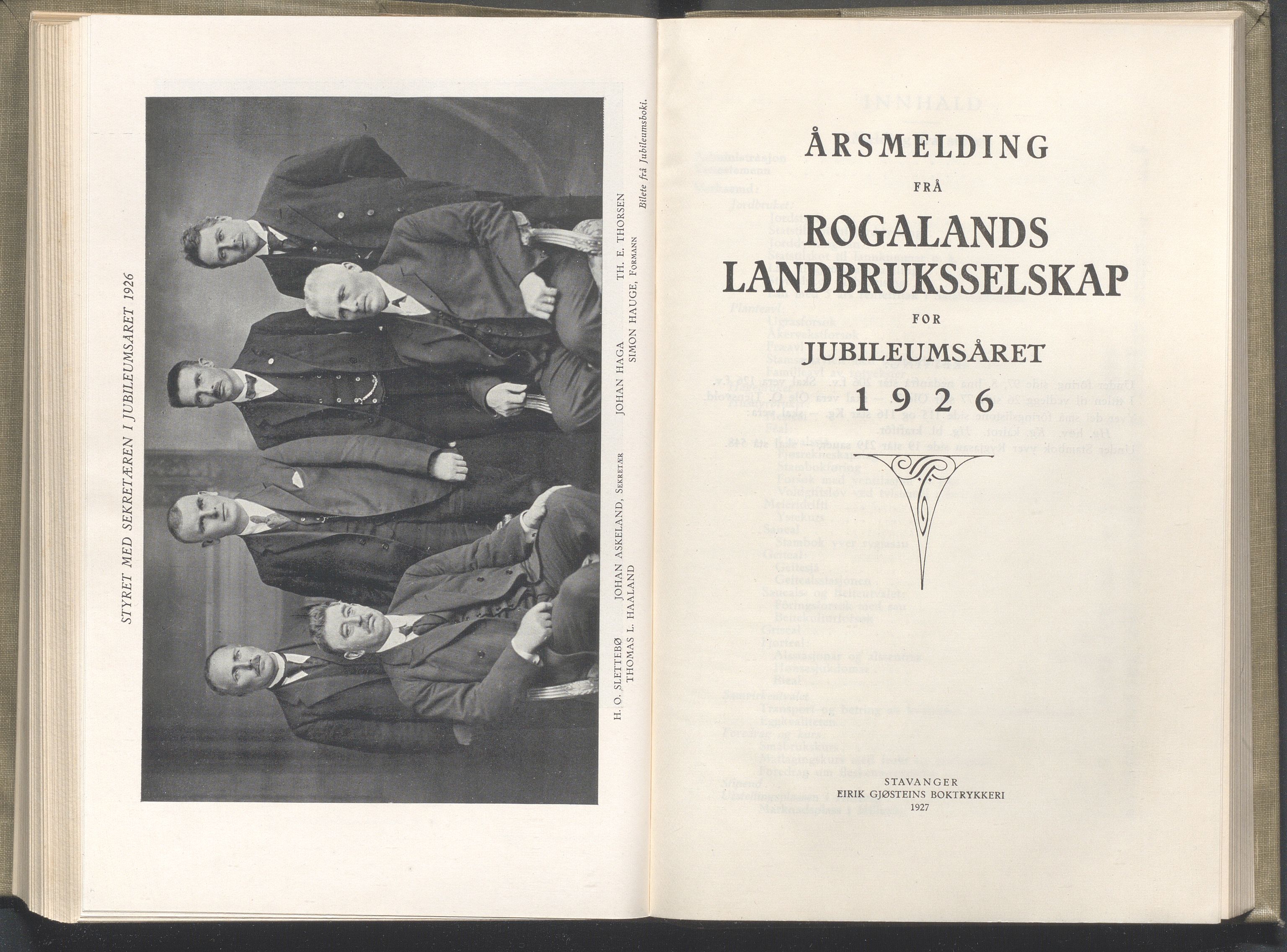 Rogaland fylkeskommune - Fylkesrådmannen , IKAR/A-900/A/Aa/Aaa/L0046: Møtebok , 1927, s. 1