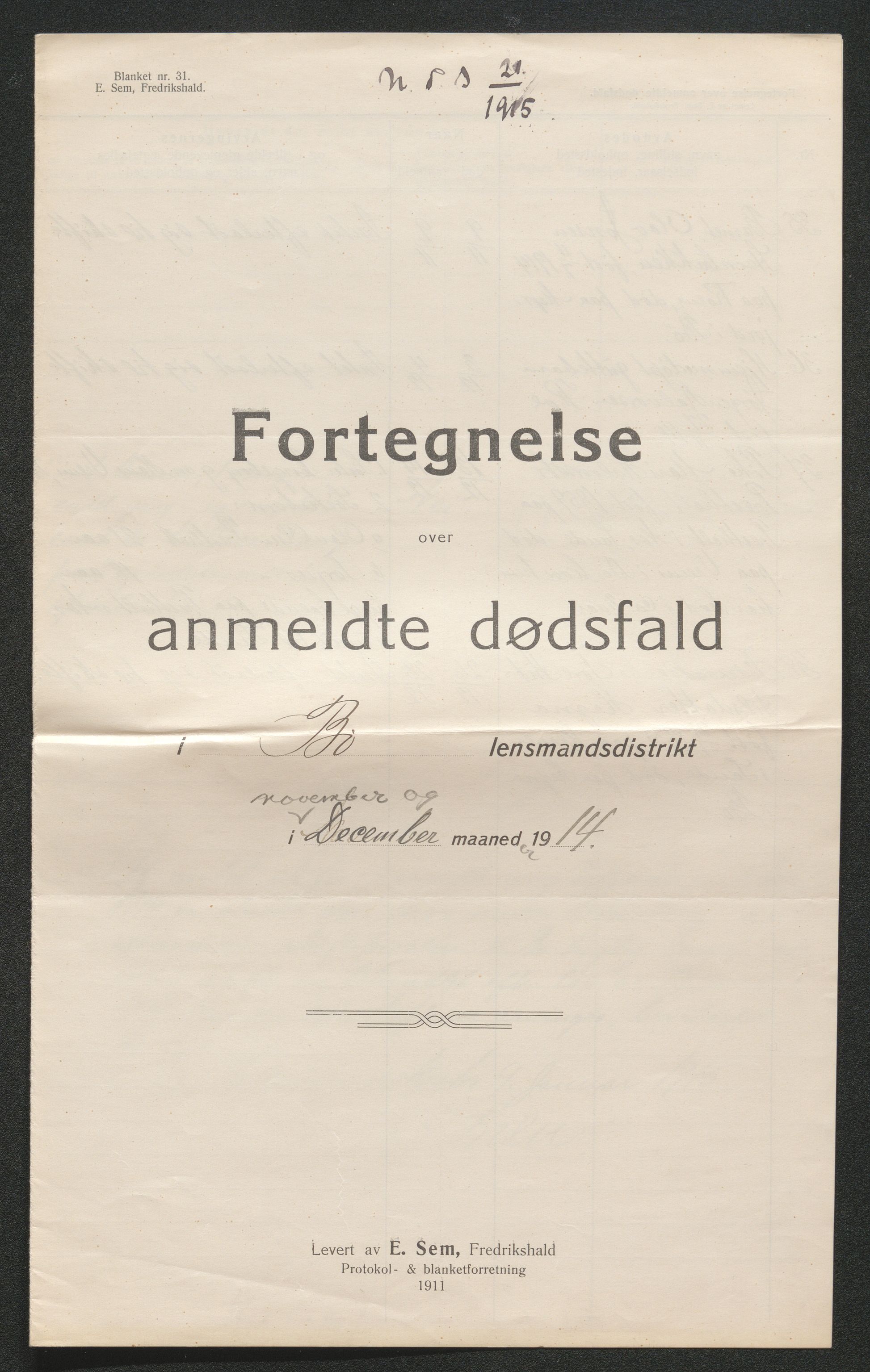 Nedre Telemark sorenskriveri, SAKO/A-135/H/Ha/Hab/L0005: Dødsfallsfortegnelser
, 1911-1916, s. 921