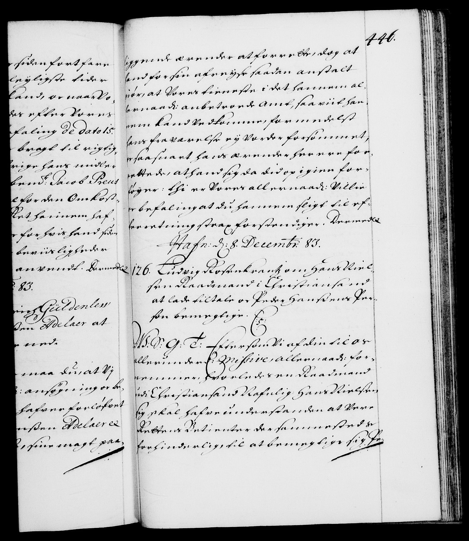 Danske Kanselli 1572-1799, AV/RA-EA-3023/F/Fc/Fca/Fcab/L0012: Norske tegnelser (mikrofilm), 1670-1683, s. 446a