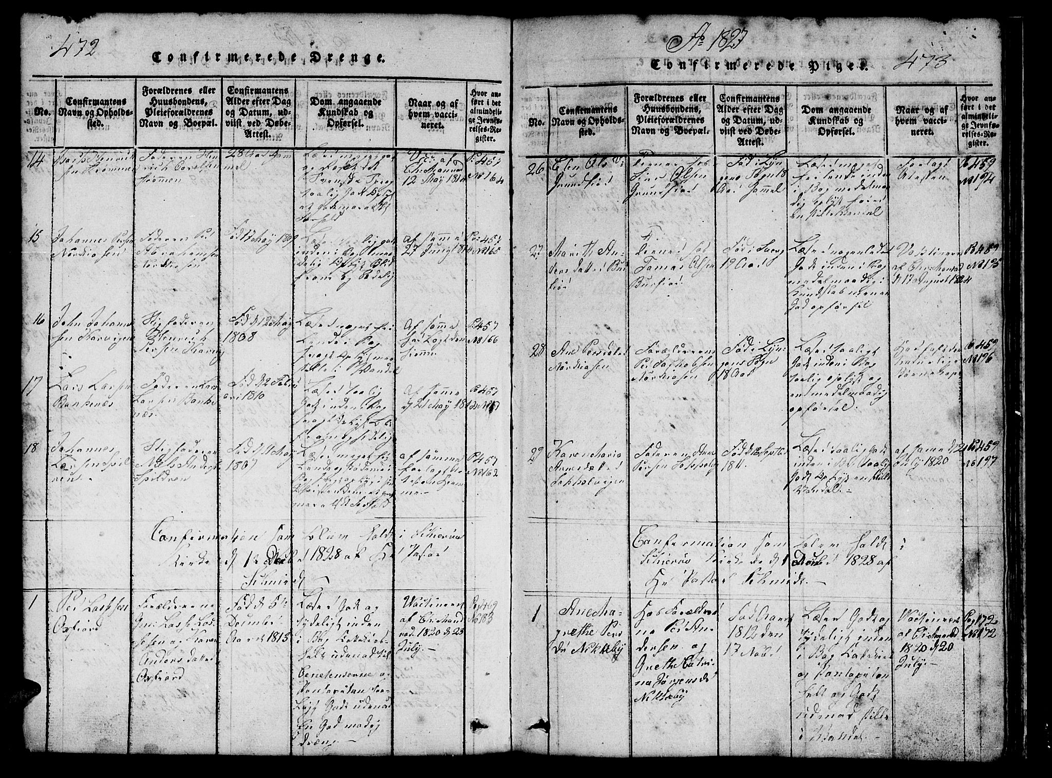 Skjervøy sokneprestkontor, AV/SATØ-S-1300/H/Ha/Hab/L0001klokker: Klokkerbok nr. 1, 1825-1838, s. 472-473