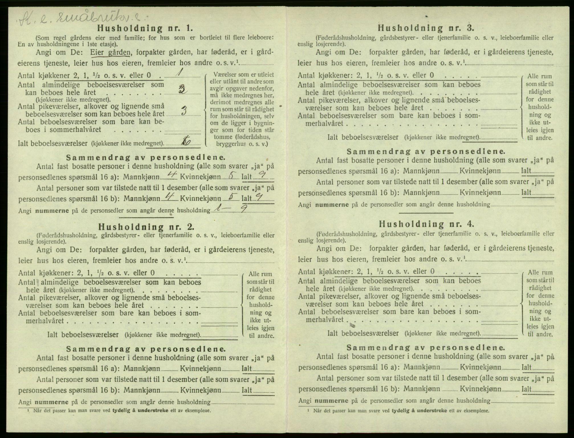 SAB, Folketelling 1920 for 1245 Sund herred, 1920, s. 599