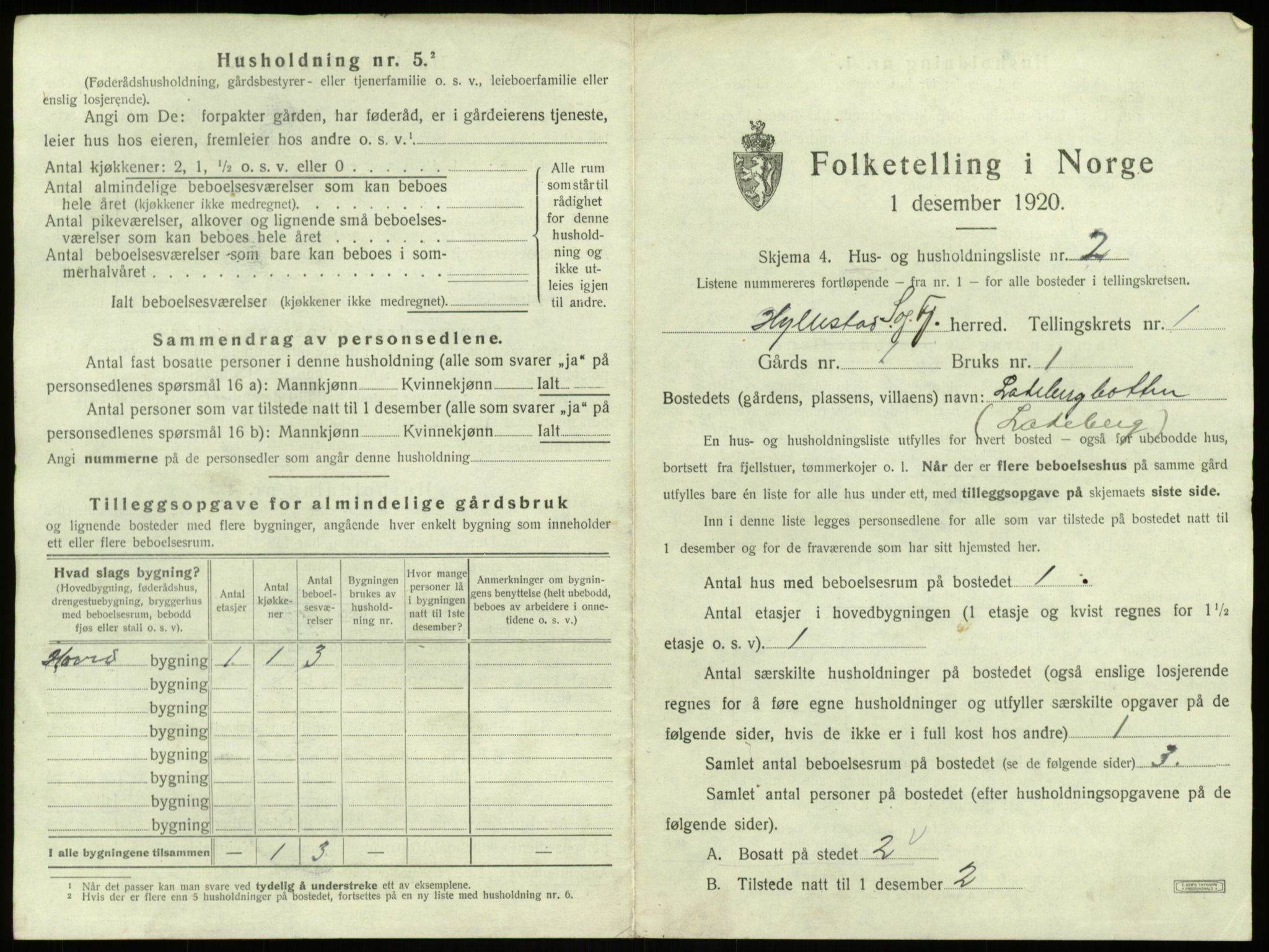 SAB, Folketelling 1920 for 1413 Hyllestad herred, 1920, s. 51