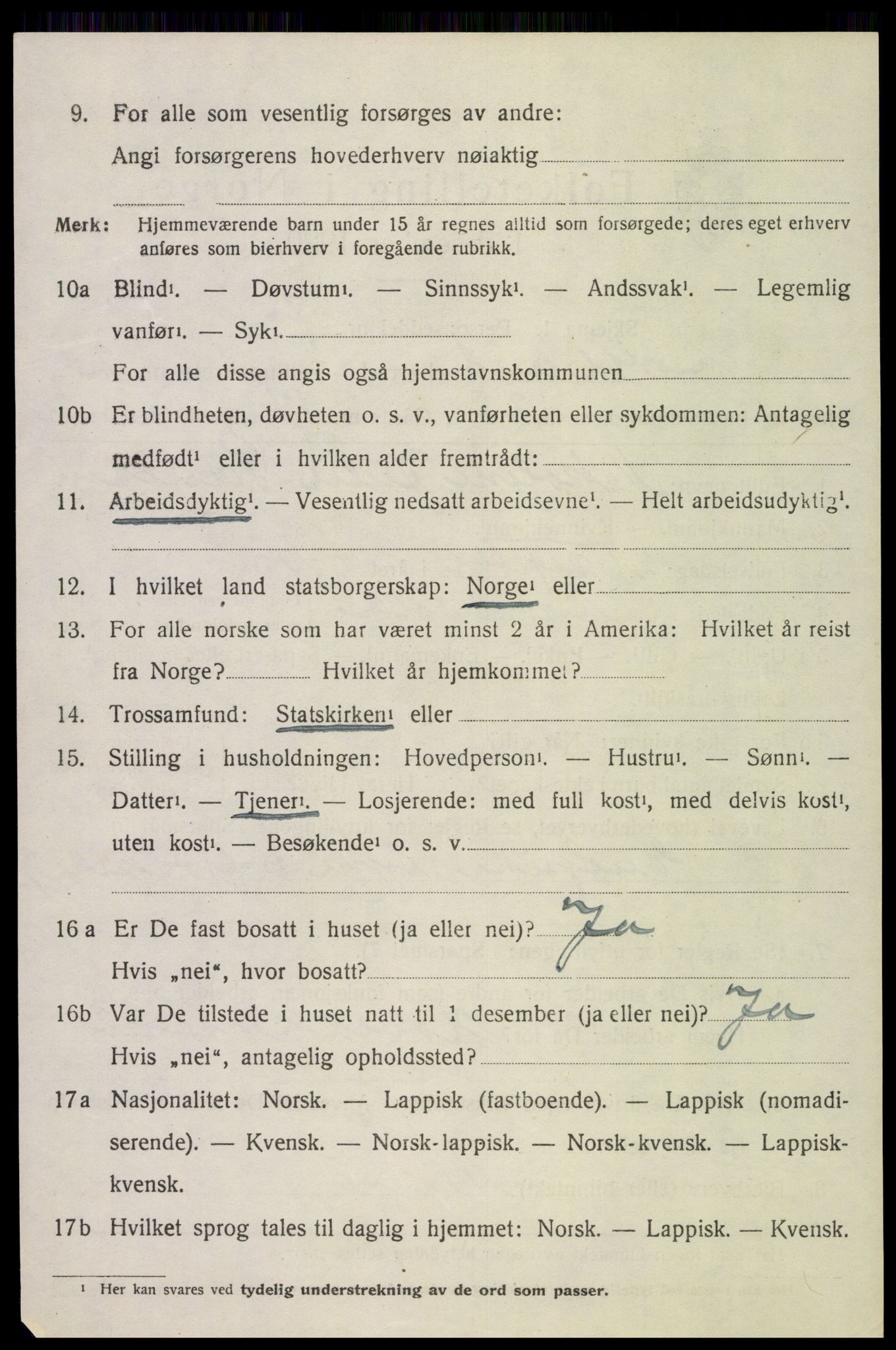 SAT, Folketelling 1920 for 1870 Sortland herred, 1920, s. 3121