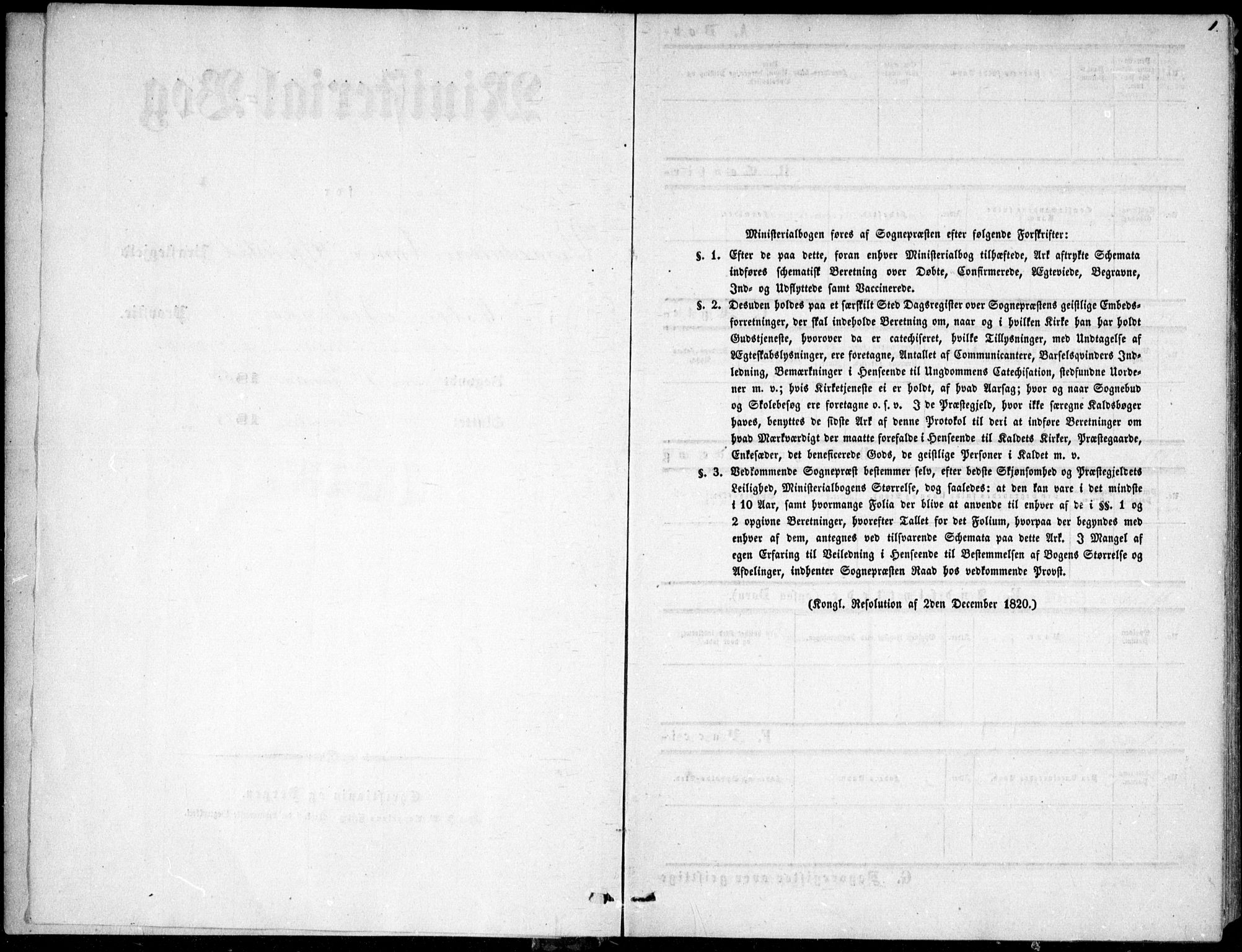 Gjerstad sokneprestkontor, AV/SAK-1111-0014/F/Fa/Fab/L0003: Ministerialbok nr. A 3, 1853-1878, s. 1