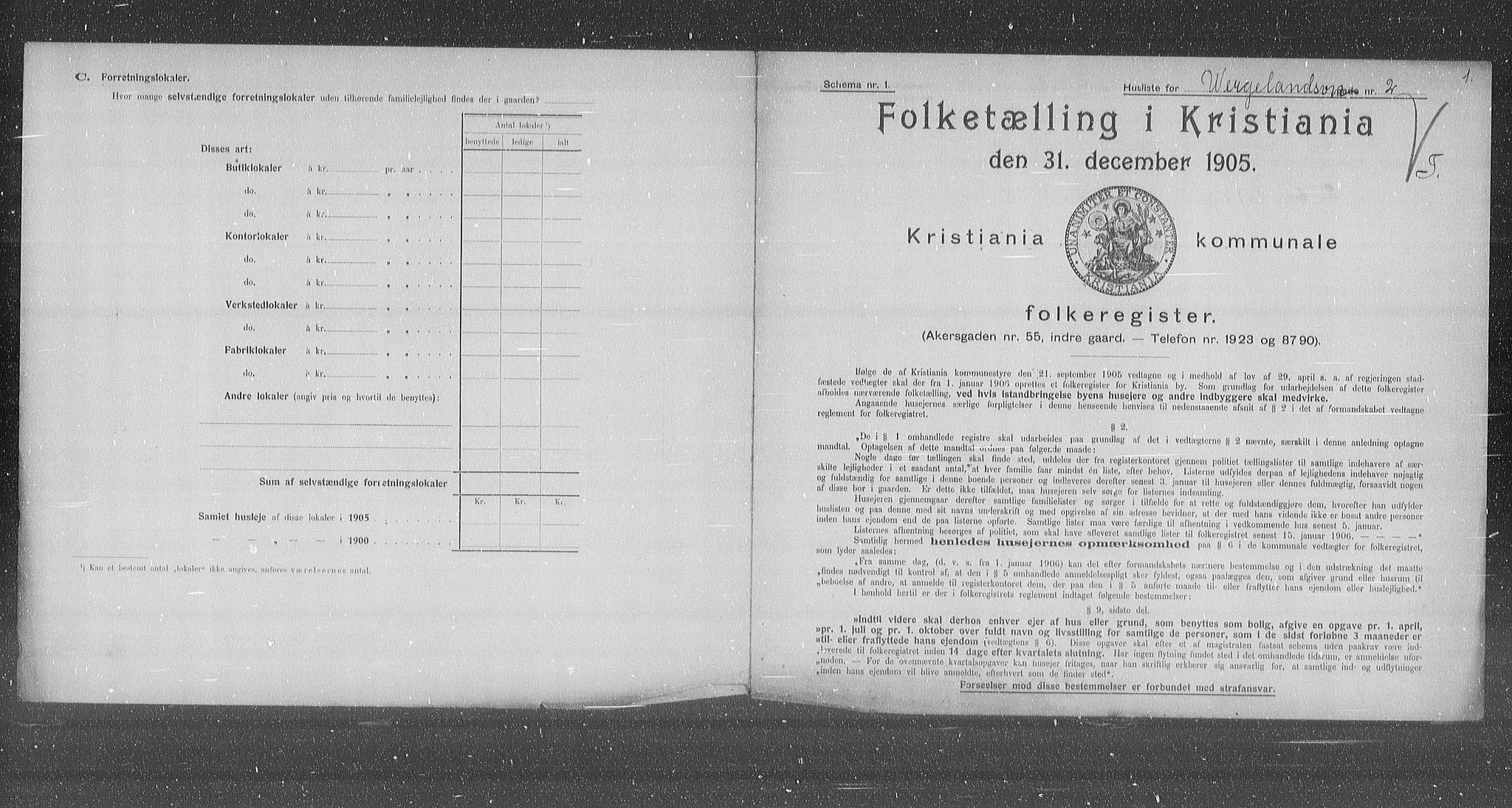 OBA, Kommunal folketelling 31.12.1905 for Kristiania kjøpstad, 1905, s. 67161