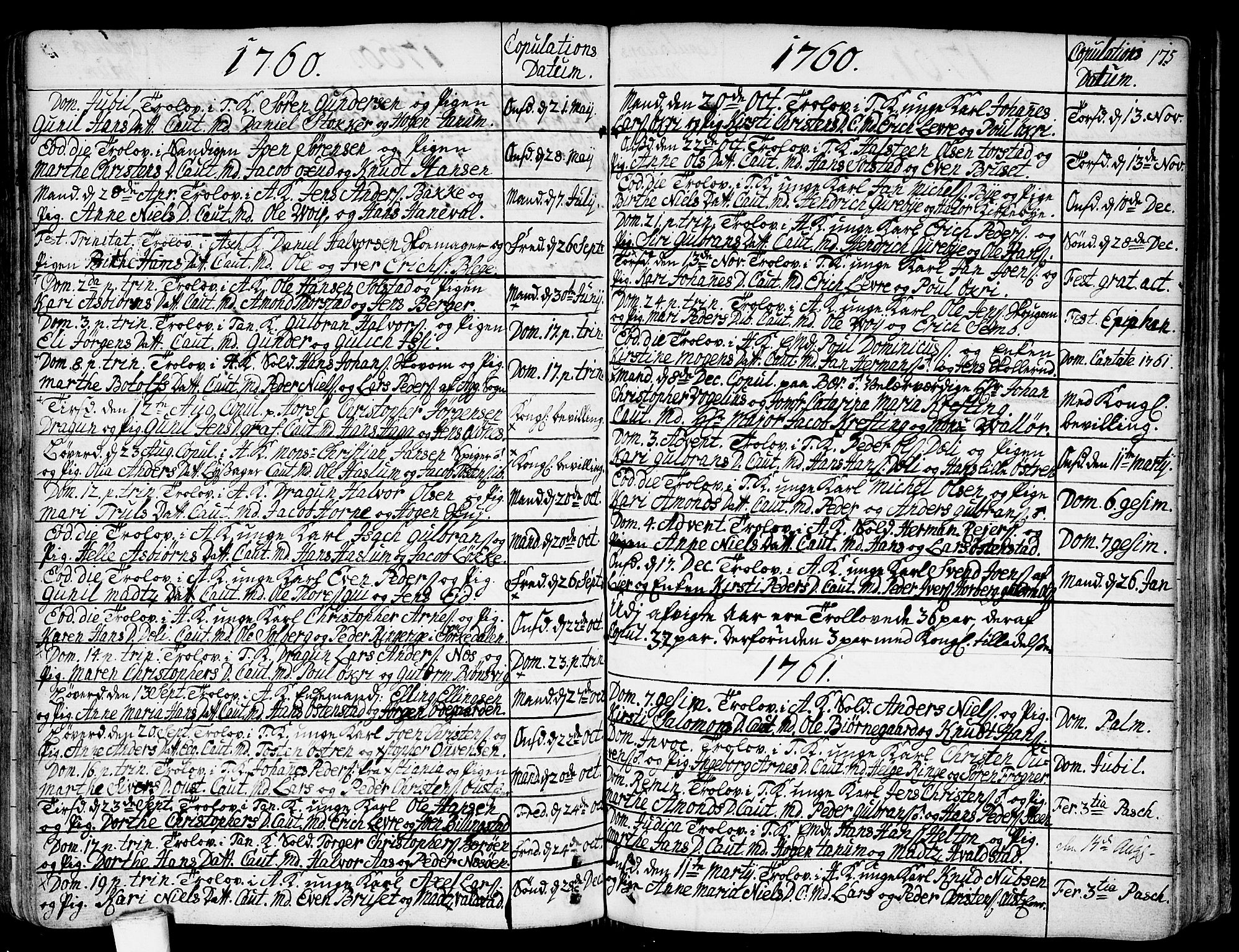 Asker prestekontor Kirkebøker, AV/SAO-A-10256a/F/Fa/L0002: Ministerialbok nr. I 2, 1733-1766, s. 175