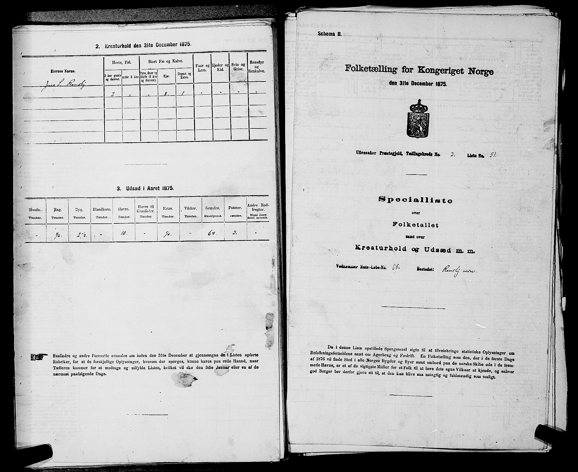 RA, Folketelling 1875 for 0235P Ullensaker prestegjeld, 1875, s. 370