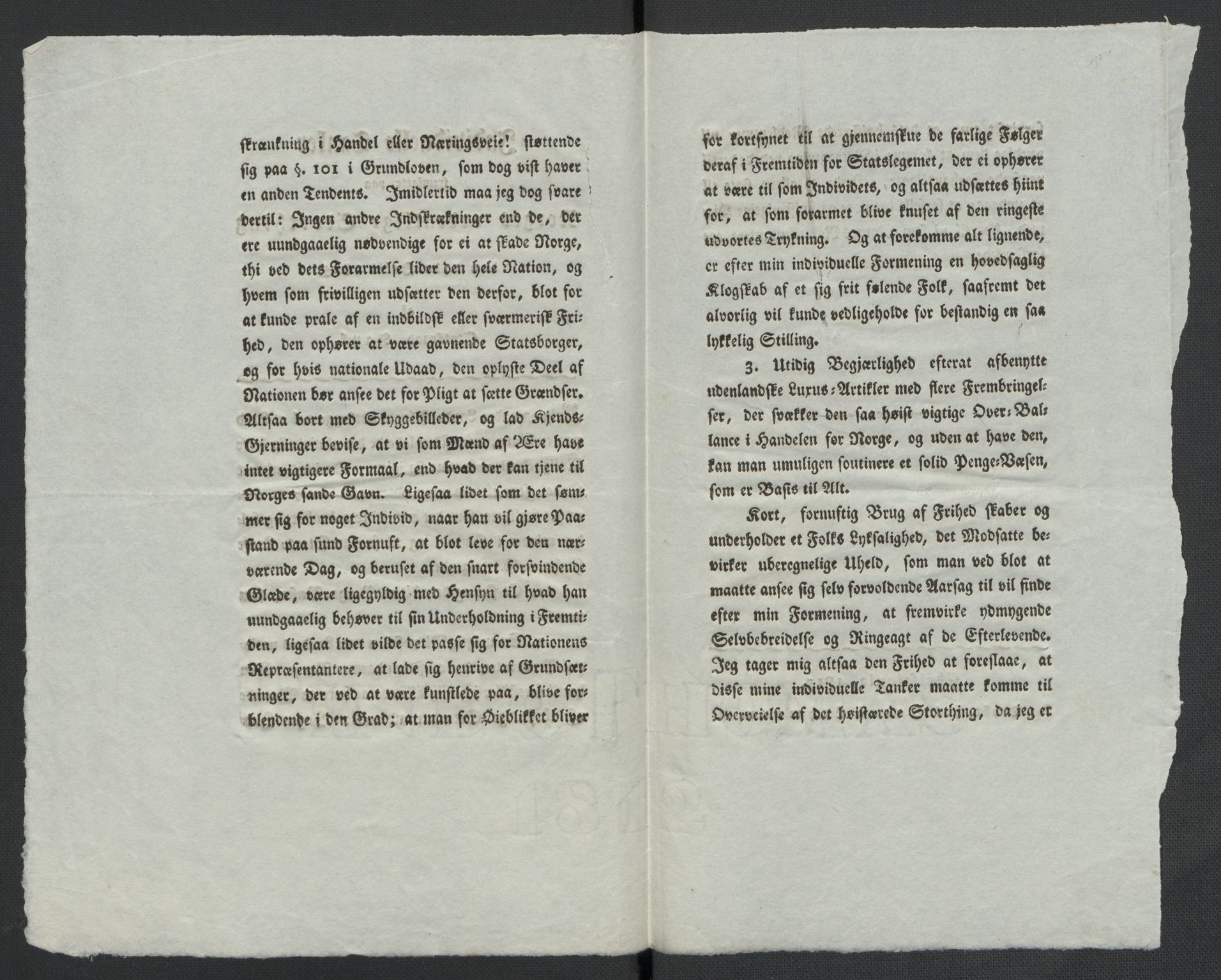 Christie, Wilhelm Frimann Koren, AV/RA-PA-0014/F/L0005: Christies dokumenter fra Stortinget, 1815-1816, s. 502