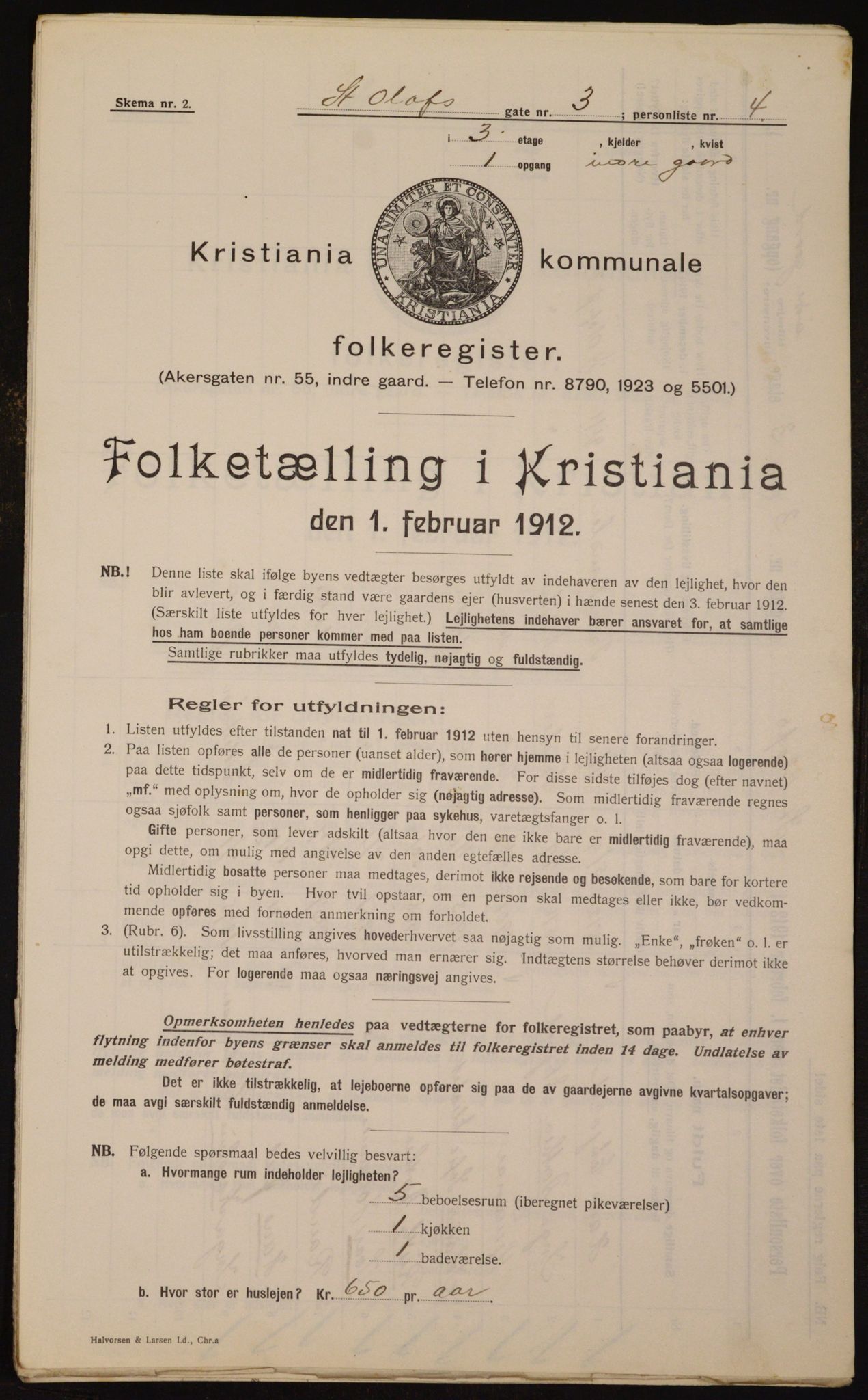 OBA, Kommunal folketelling 1.2.1912 for Kristiania, 1912, s. 88214