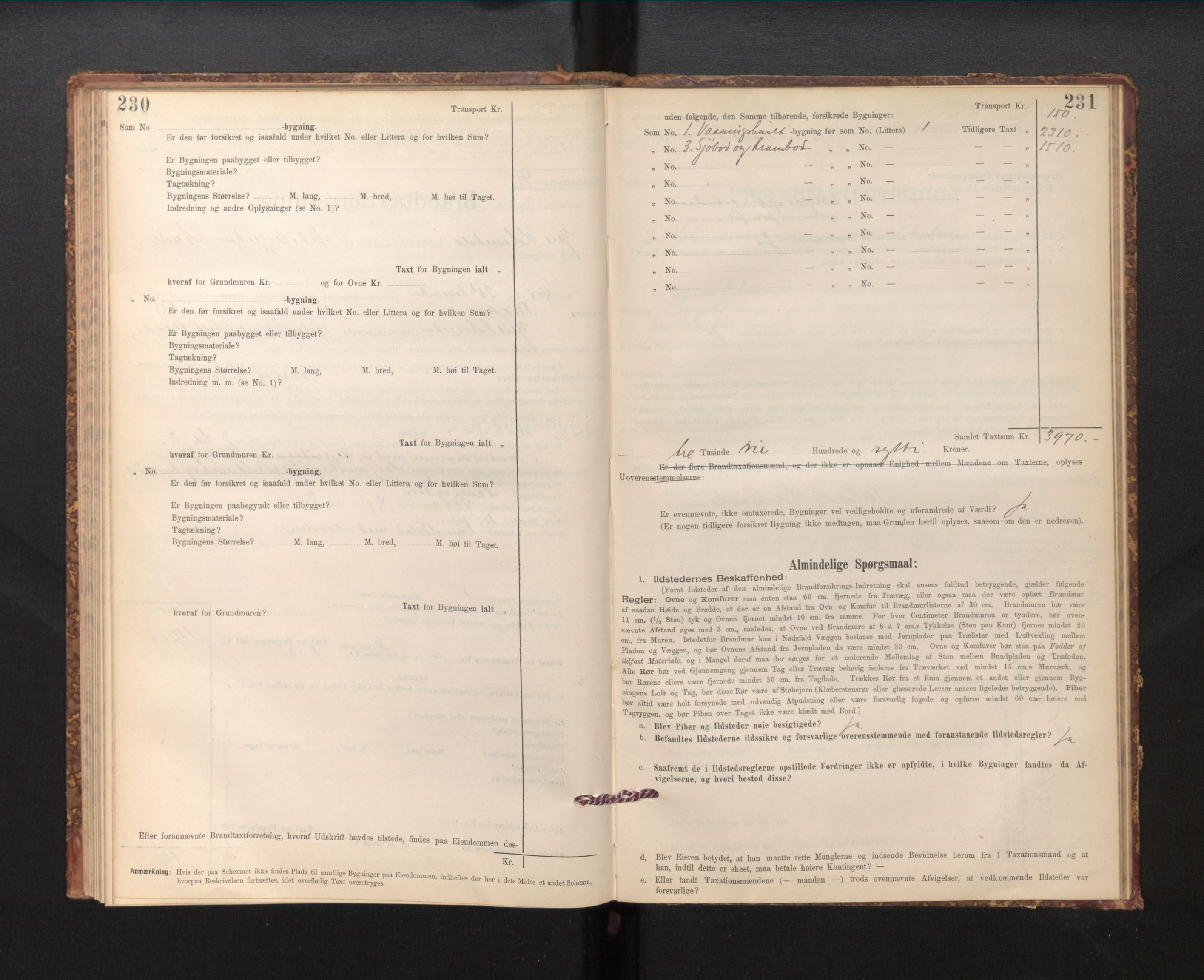Lensmannen i Fjaler, SAB/A-27201/0012/L0006: Branntakstprotokoll, skjematakst, 1895-1937, s. 230-231