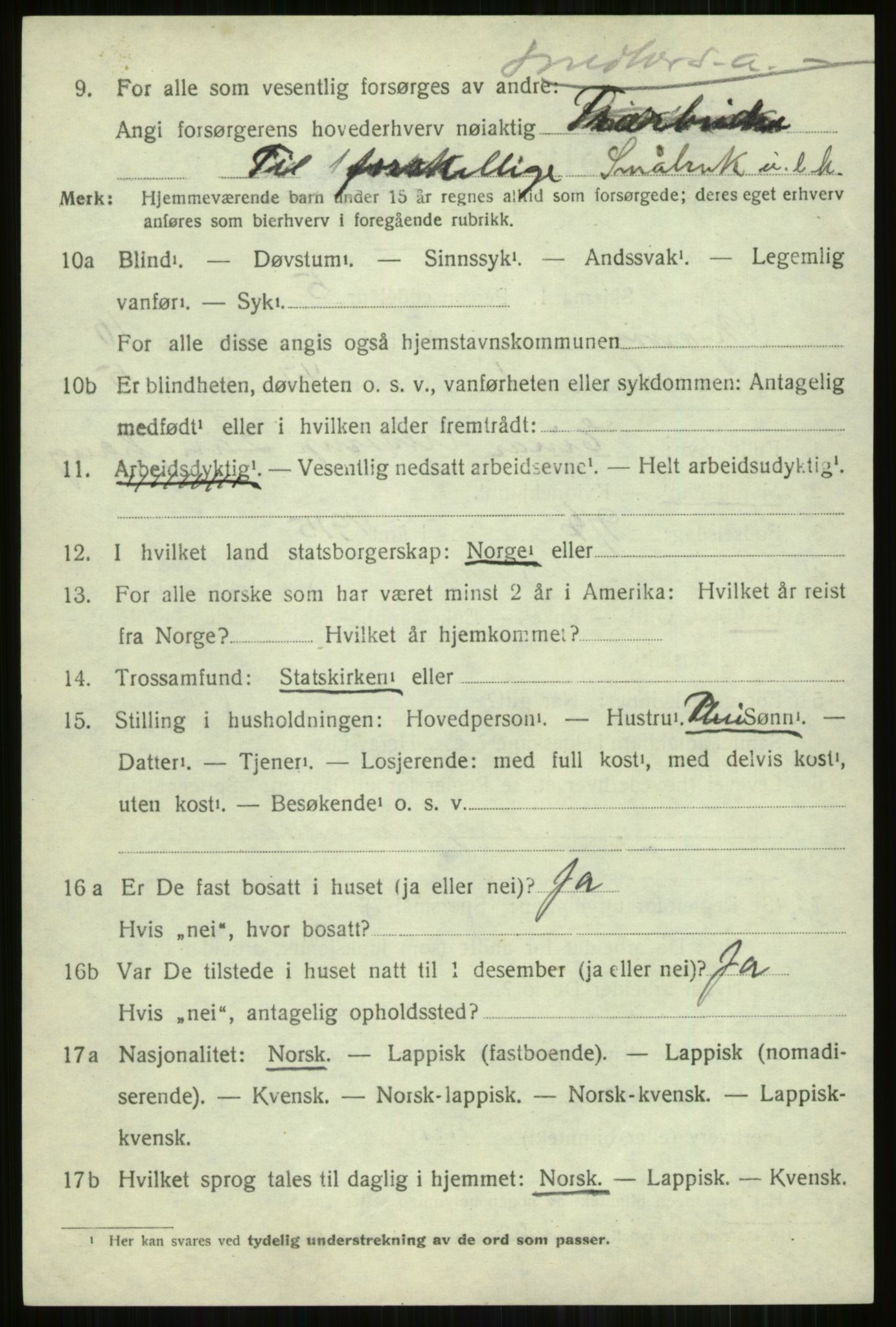 SATØ, Folketelling 1920 for 1941 Skjervøy herred, 1920, s. 5400